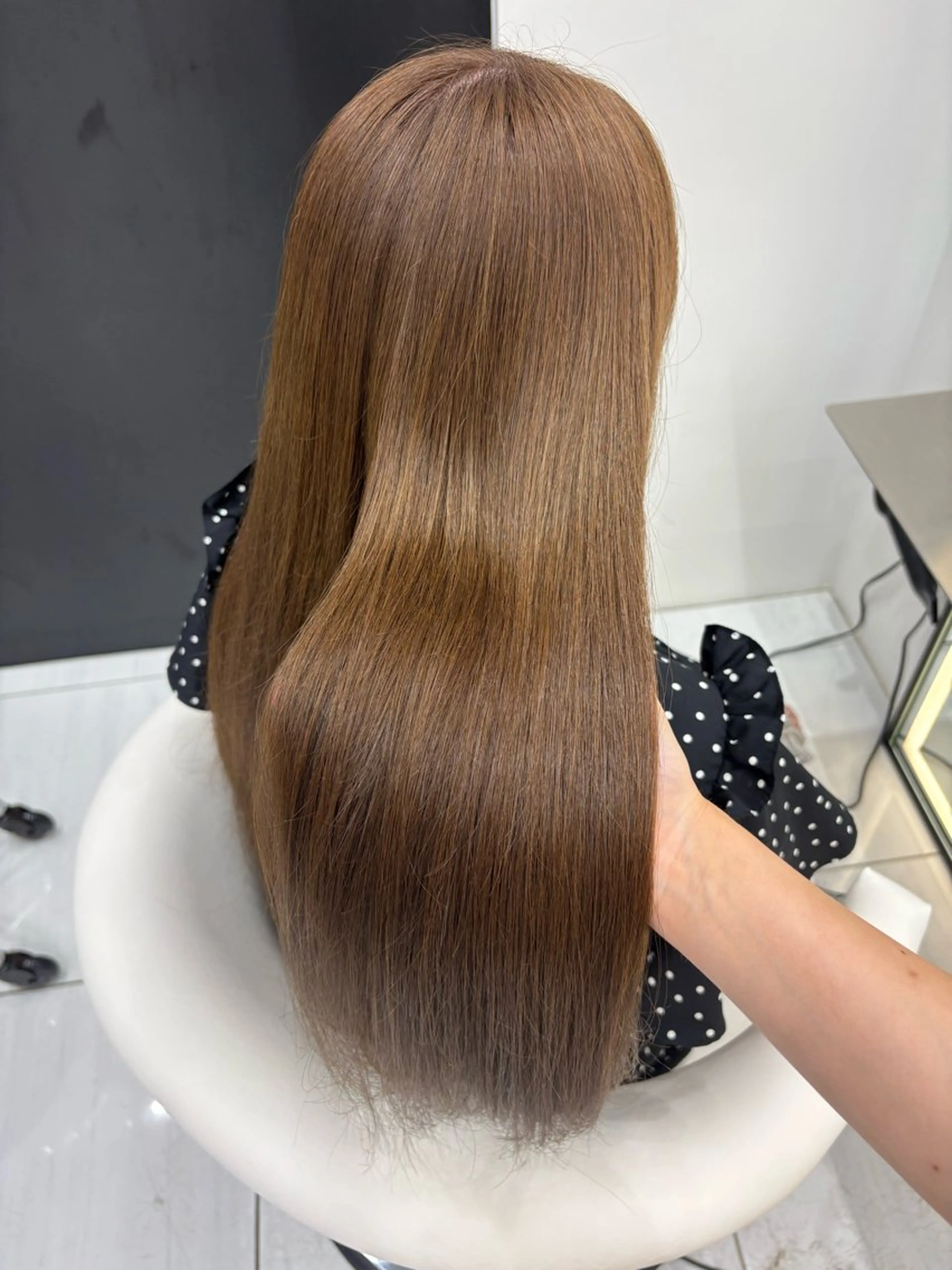 ロング カラー カット ヘアカラー トリートメント 新宿/韓国ヘア 中明度カラー/かやのヘアスタイル