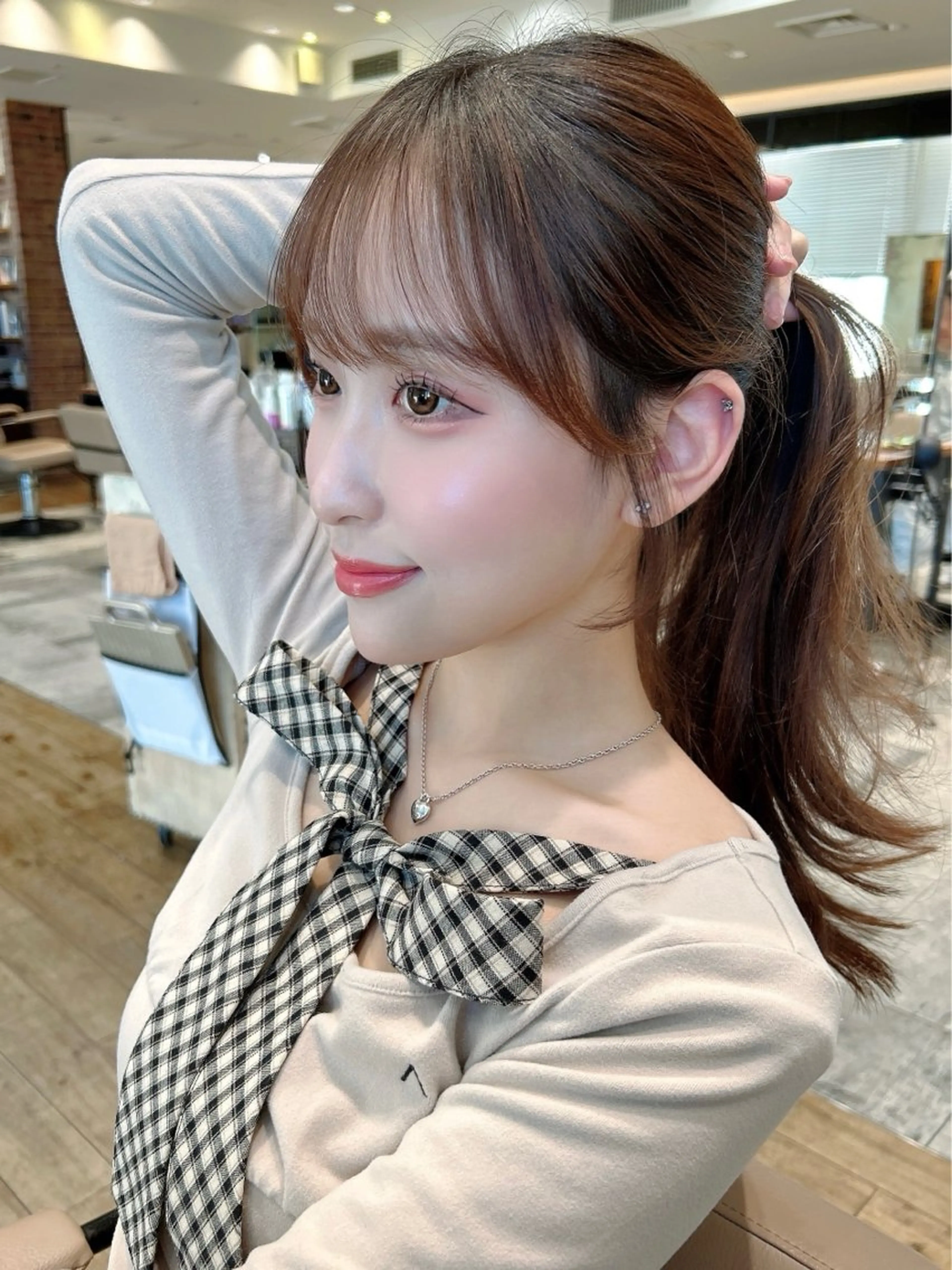 ロング カラー パーマ ヘアアレンジ カット 新宿✨顔周りカット 韓国ヘア/坂本亜裟海のヘアスタイル