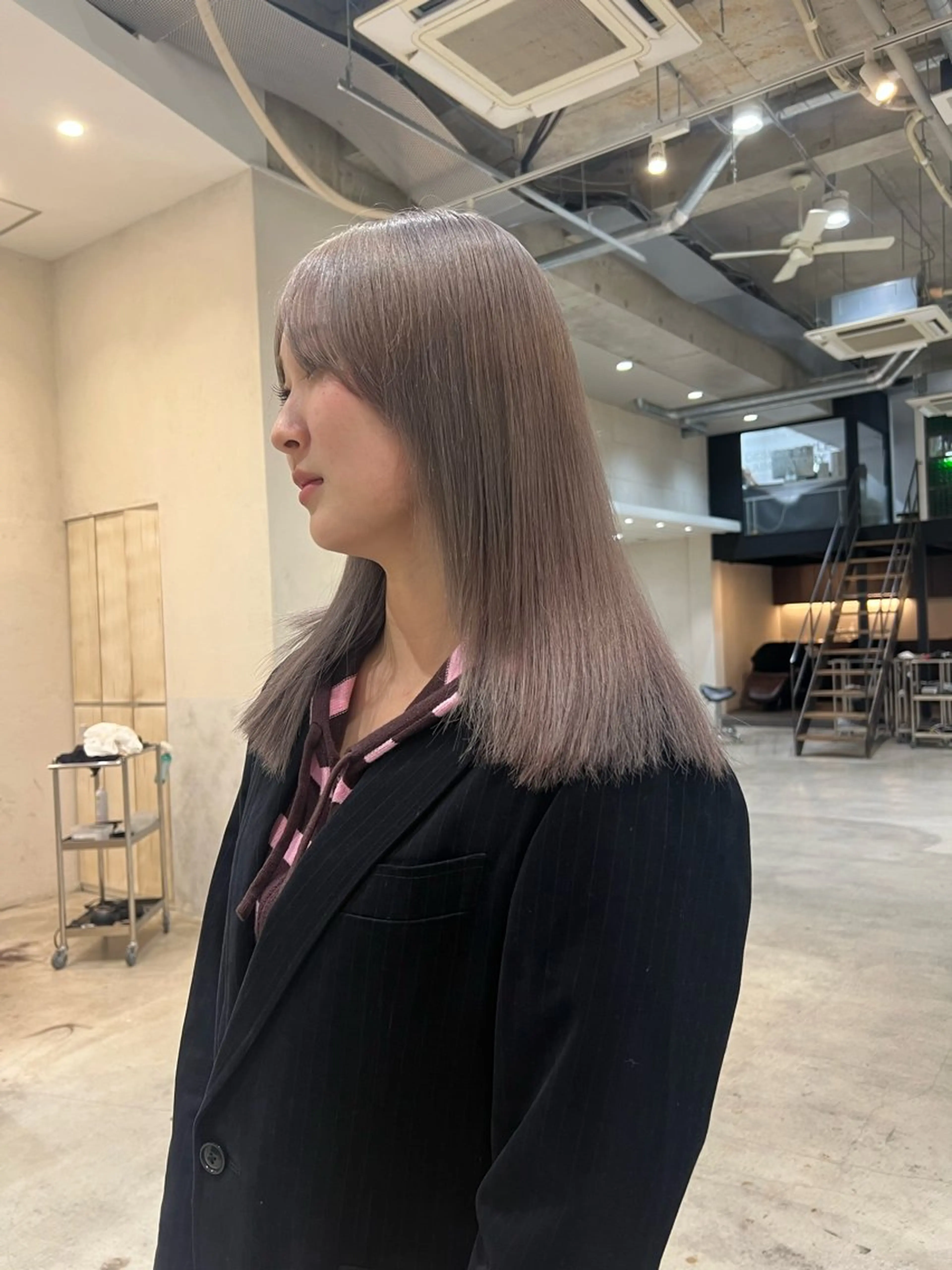 セミロング ヘアカラー トリートメント 名古屋/落ちる黒 黒染め落としのヘアスタイル