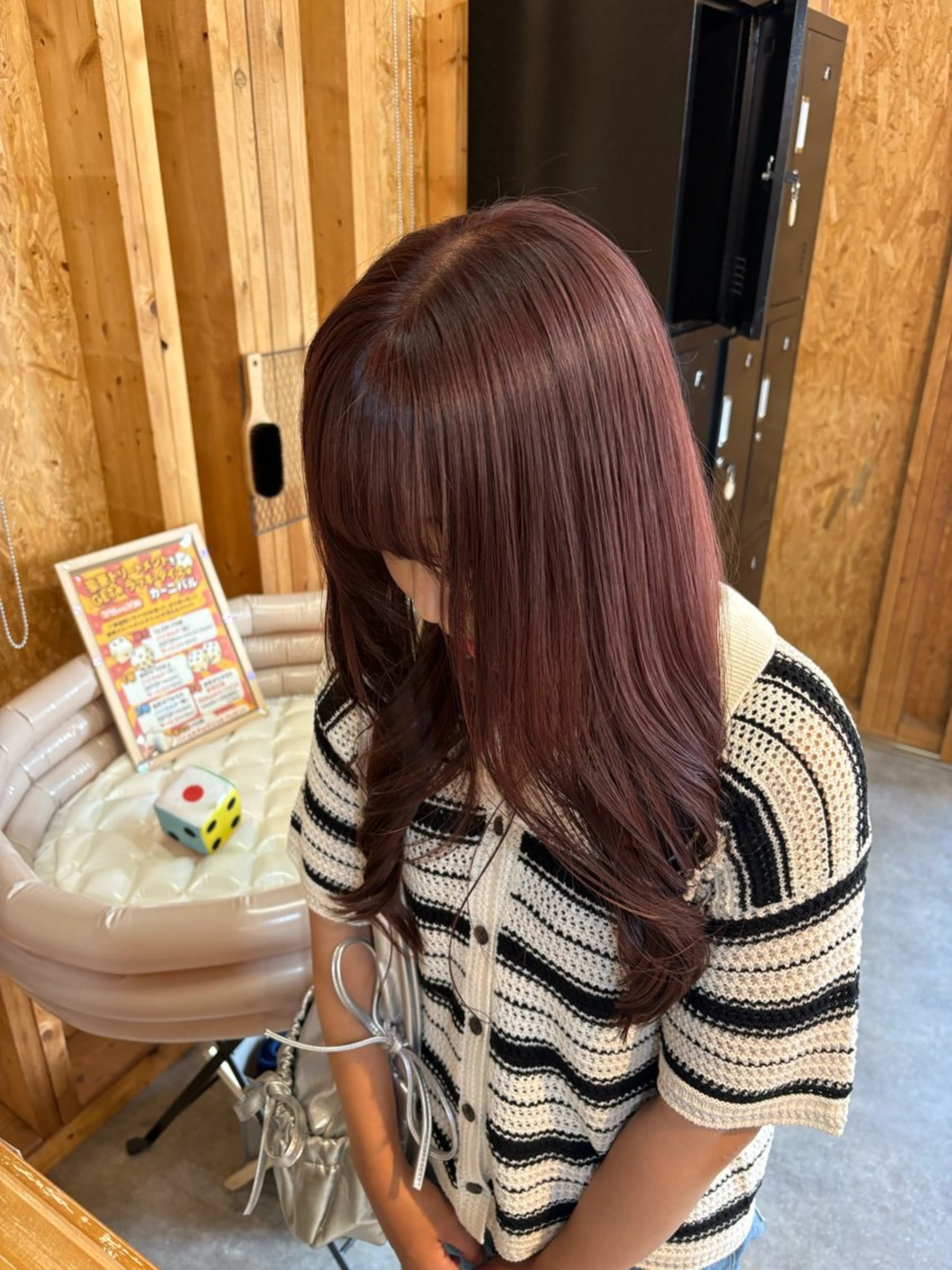 カラー まろみ暖色×ボブ ×chia🕯のヘアスタイル