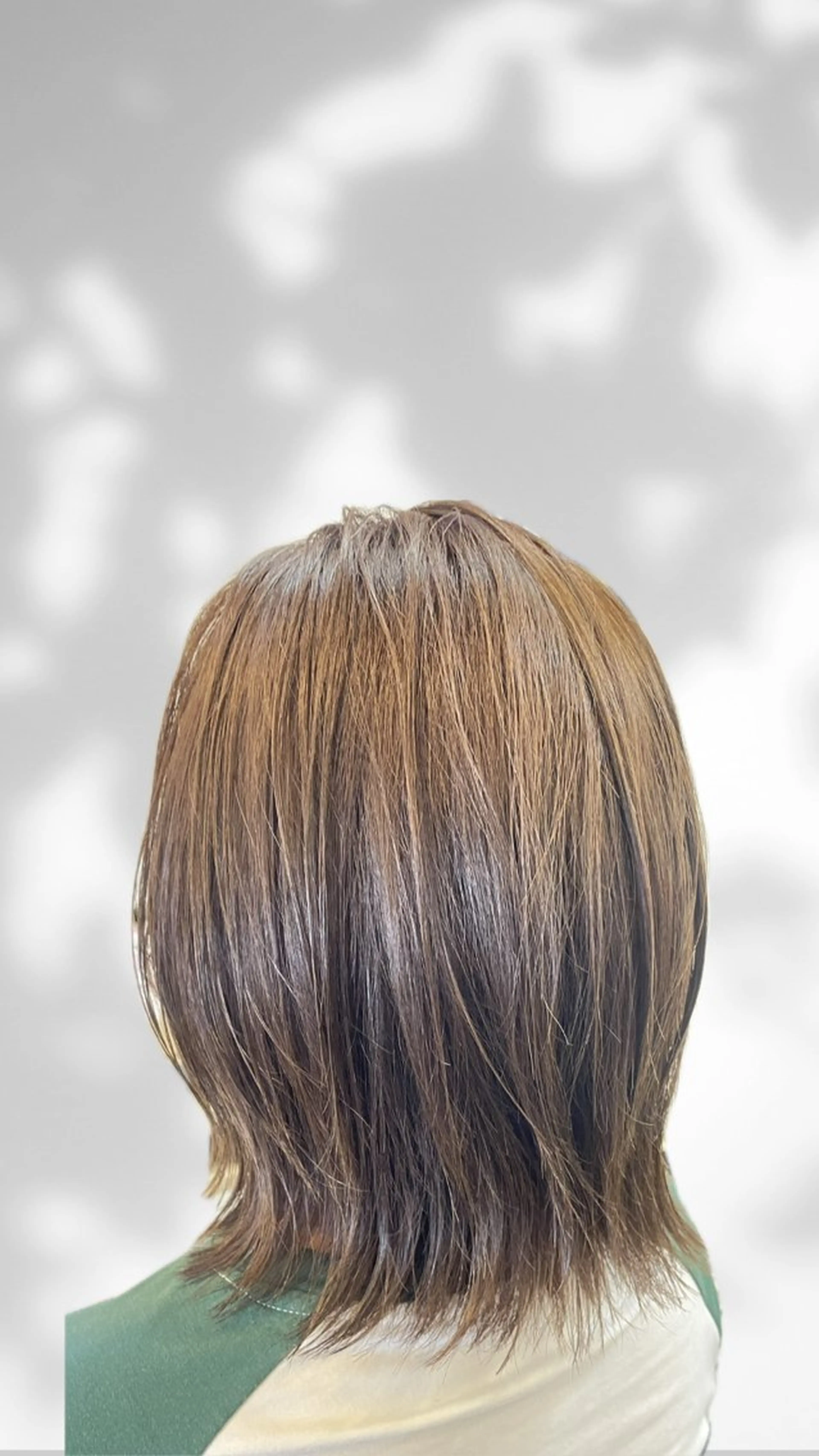 ミディアム ボブレイヤー ボブ レイヤーカット カット 縮毛矯正 トリートメント MIZUE 💎熊谷💎のヘアスタイル