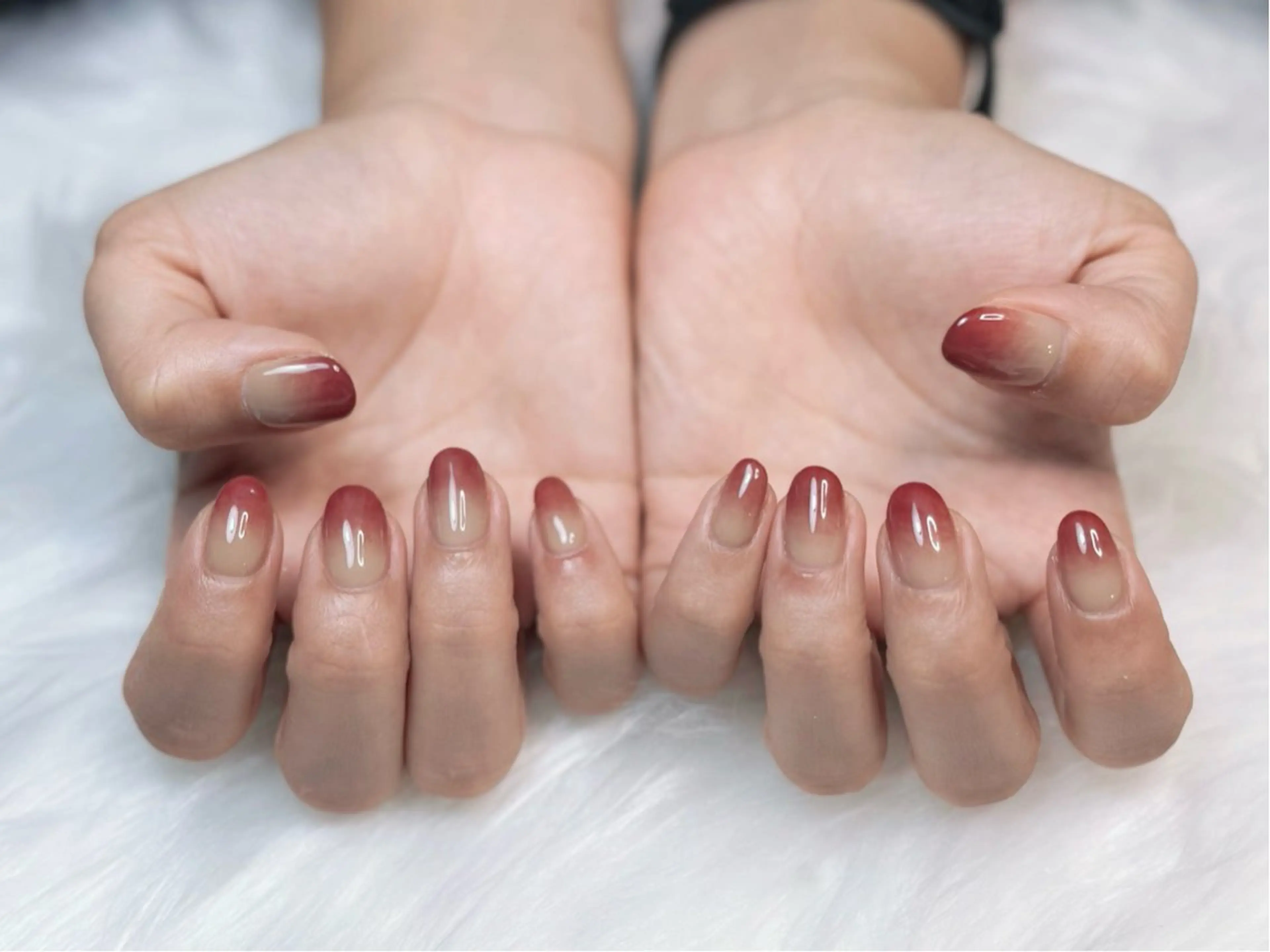 ネイル フレンチネイル ジェルネイル グラデーション 韓国ネイル ロングネイル nail sideraのネイルデザイン