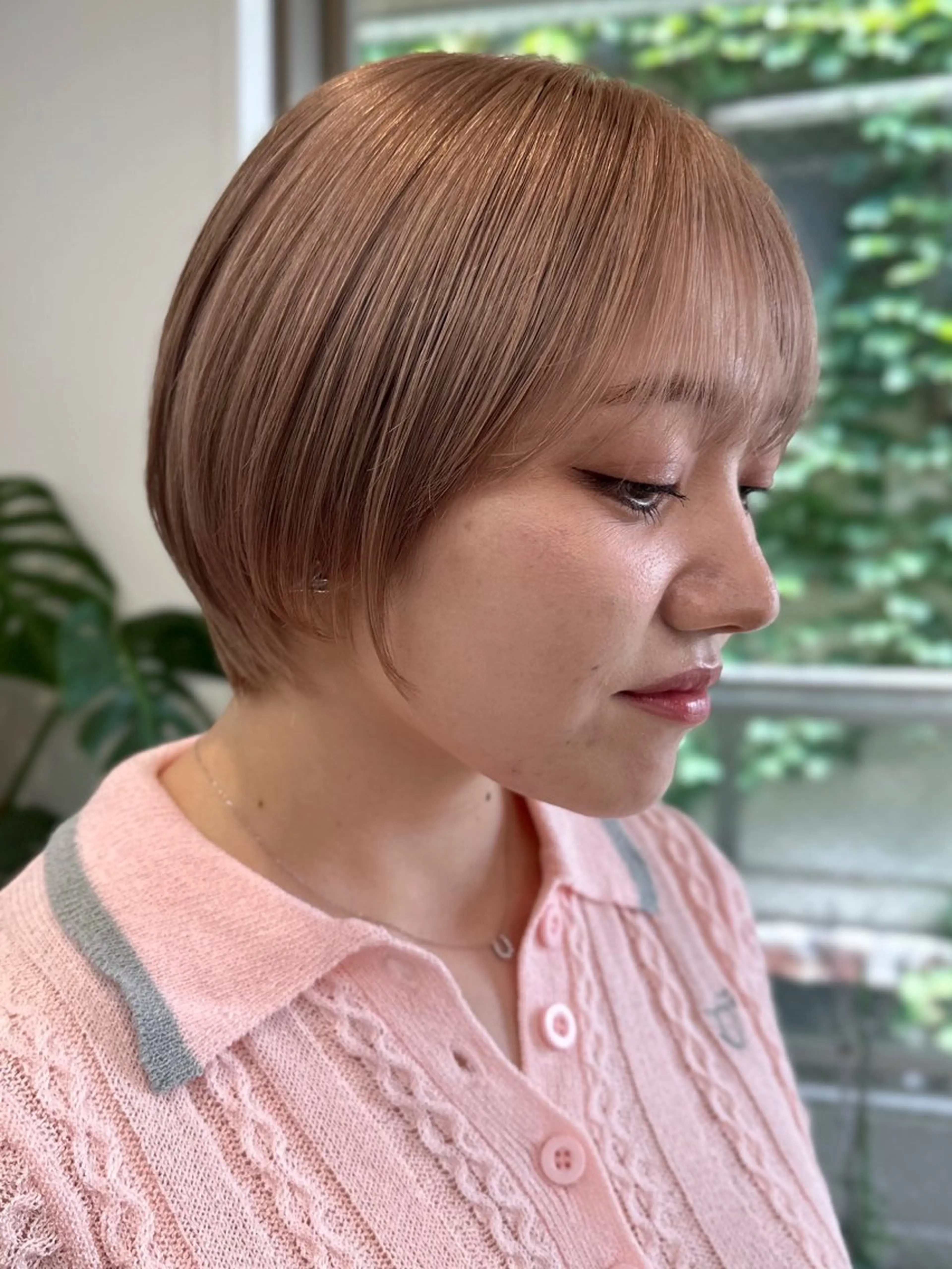 ショート ミルクティーベージュ /ボブ/あげは🎀のヘアスタイル