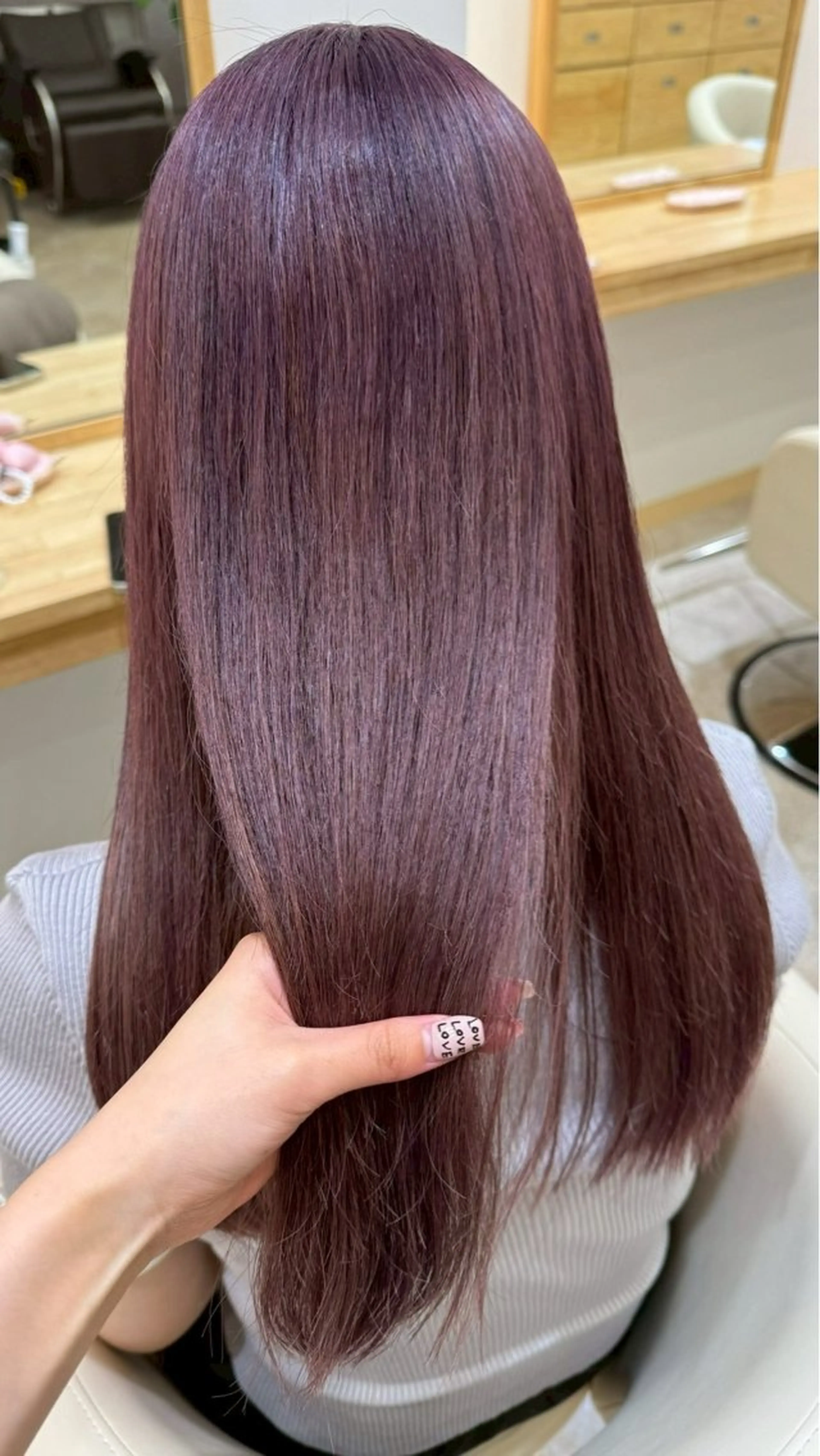 ロング カラー カット ヘアカラー トリートメント 艶カラー/メンズ パーマ/いくののヘアスタイル