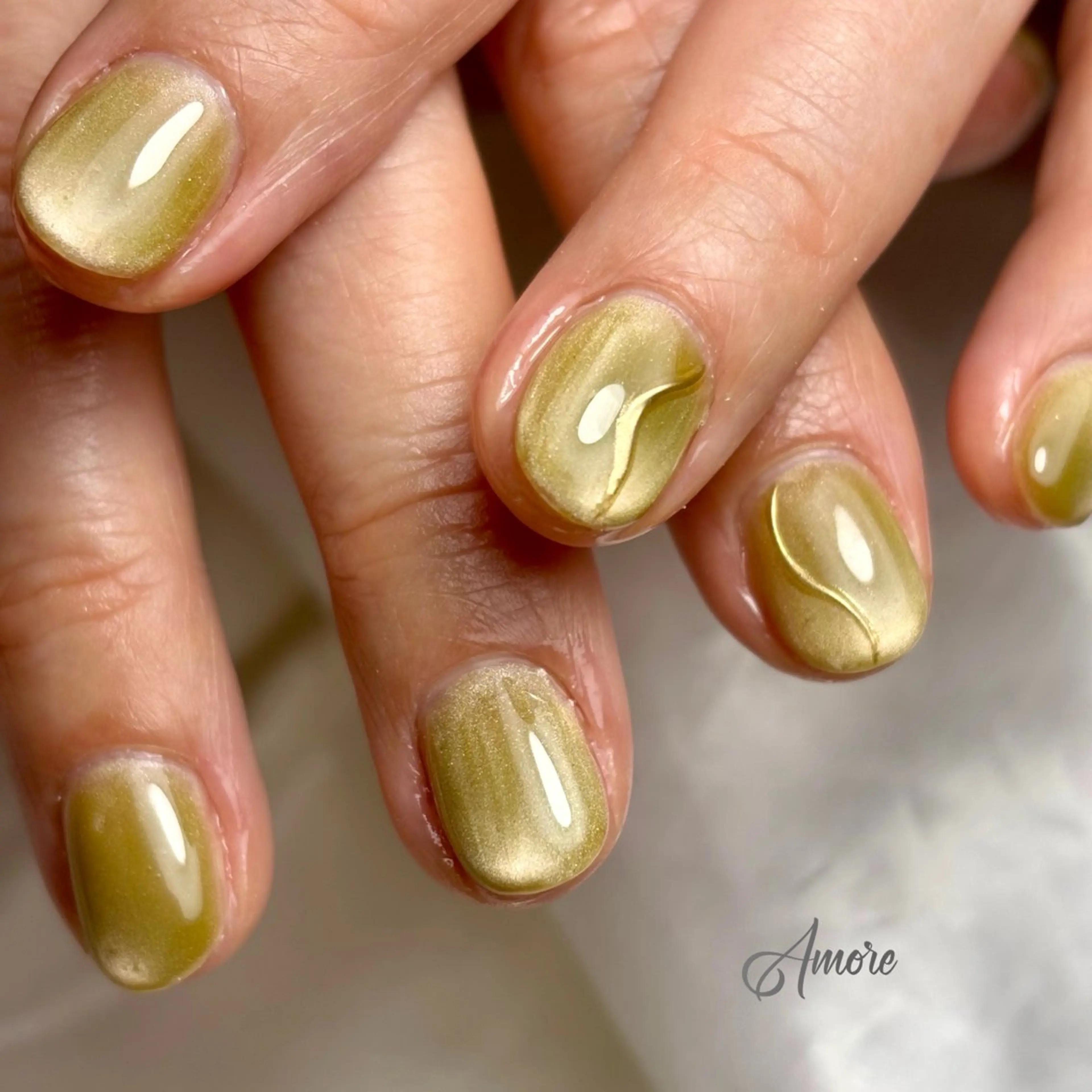 ネイル ジェルネイル キラキラネイル 韓国ネイル マグネットネイル パラジェル You kyehwaのネイルデザイン