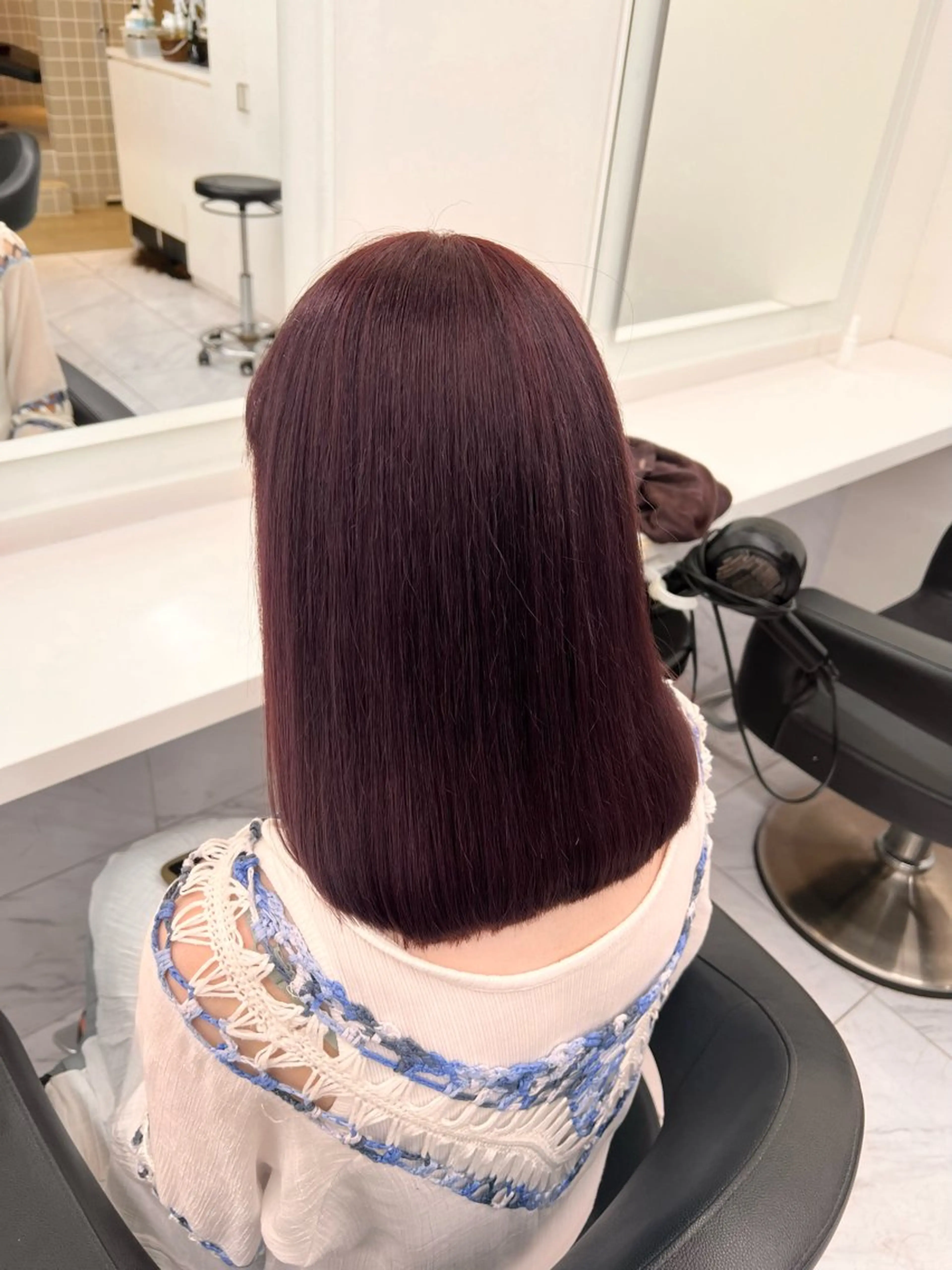 セミロング 💖札幌カラー 指名No.1💖玲奈のヘアスタイル