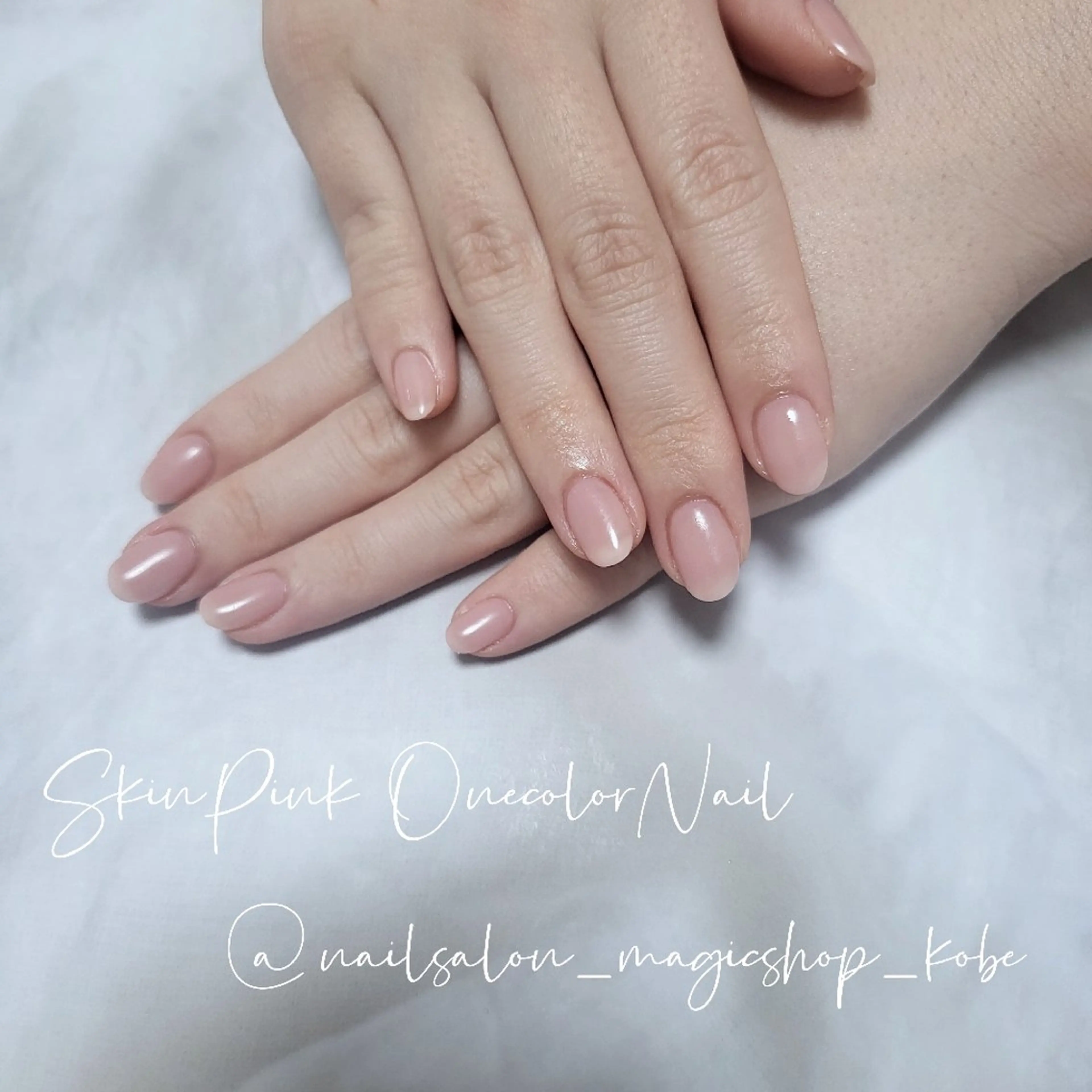 ネイル ジェルネイル オフィスネイル ワンカラーネイル ピンク ソフトジェル ハンドネイル Nailsalon MagicShopのネイルデザイン