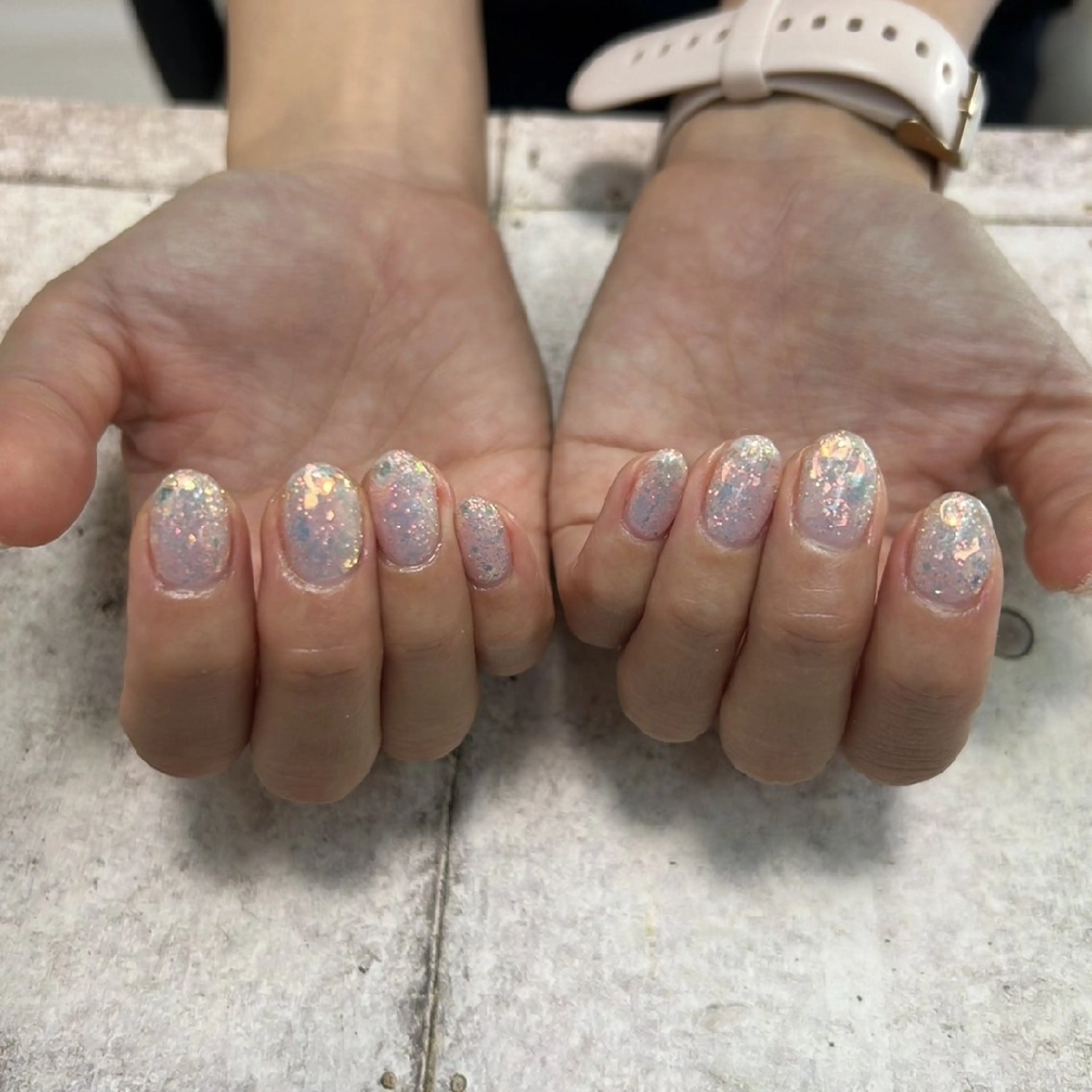 ネイル ラメ(グリッター) ワンカラーネイル ハンドネイル I'S nail 佐野のネイルデザイン