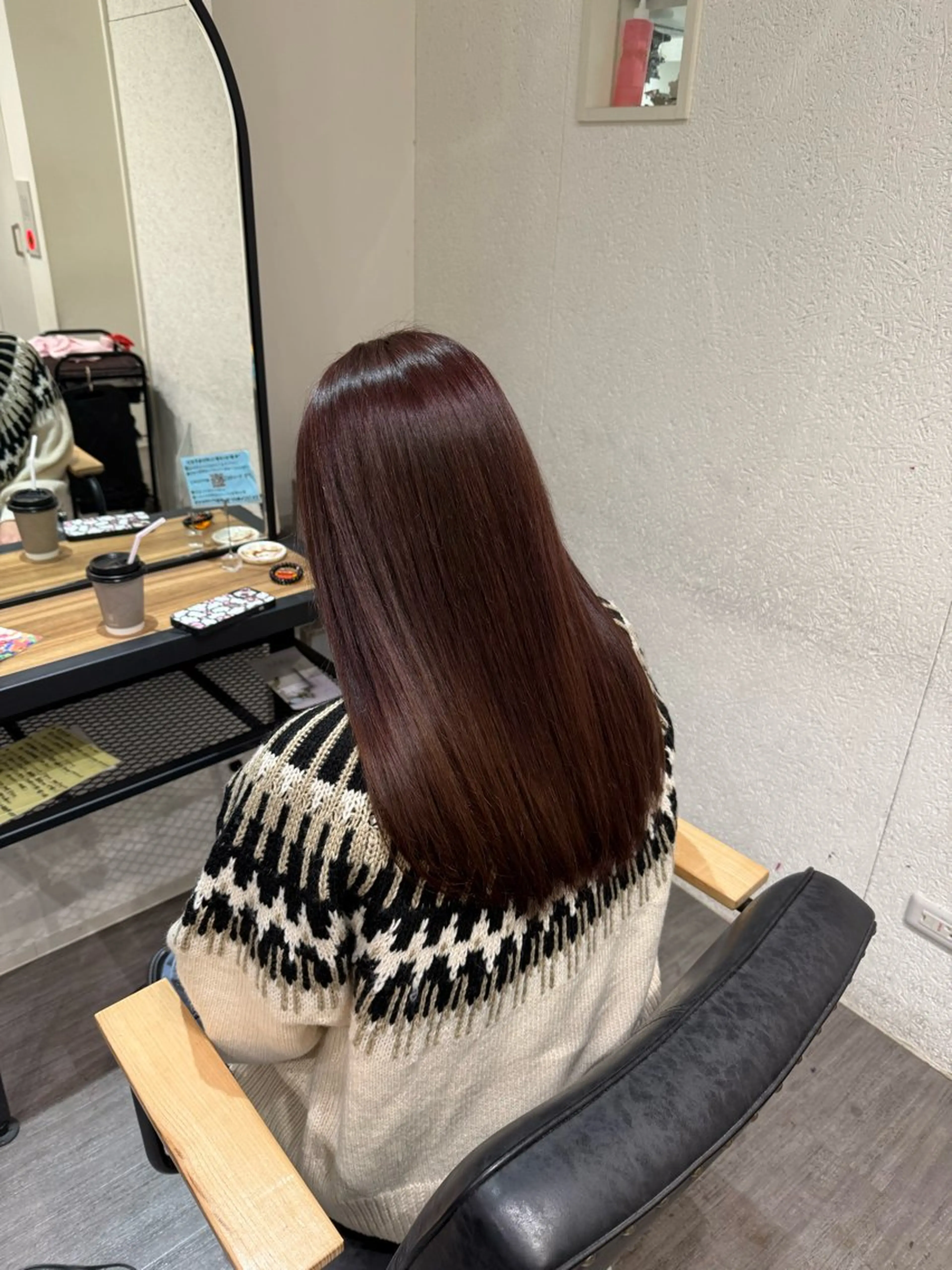 セミロング レッドブラウン cocotte みづき/艶カラー🫧のヘアスタイル