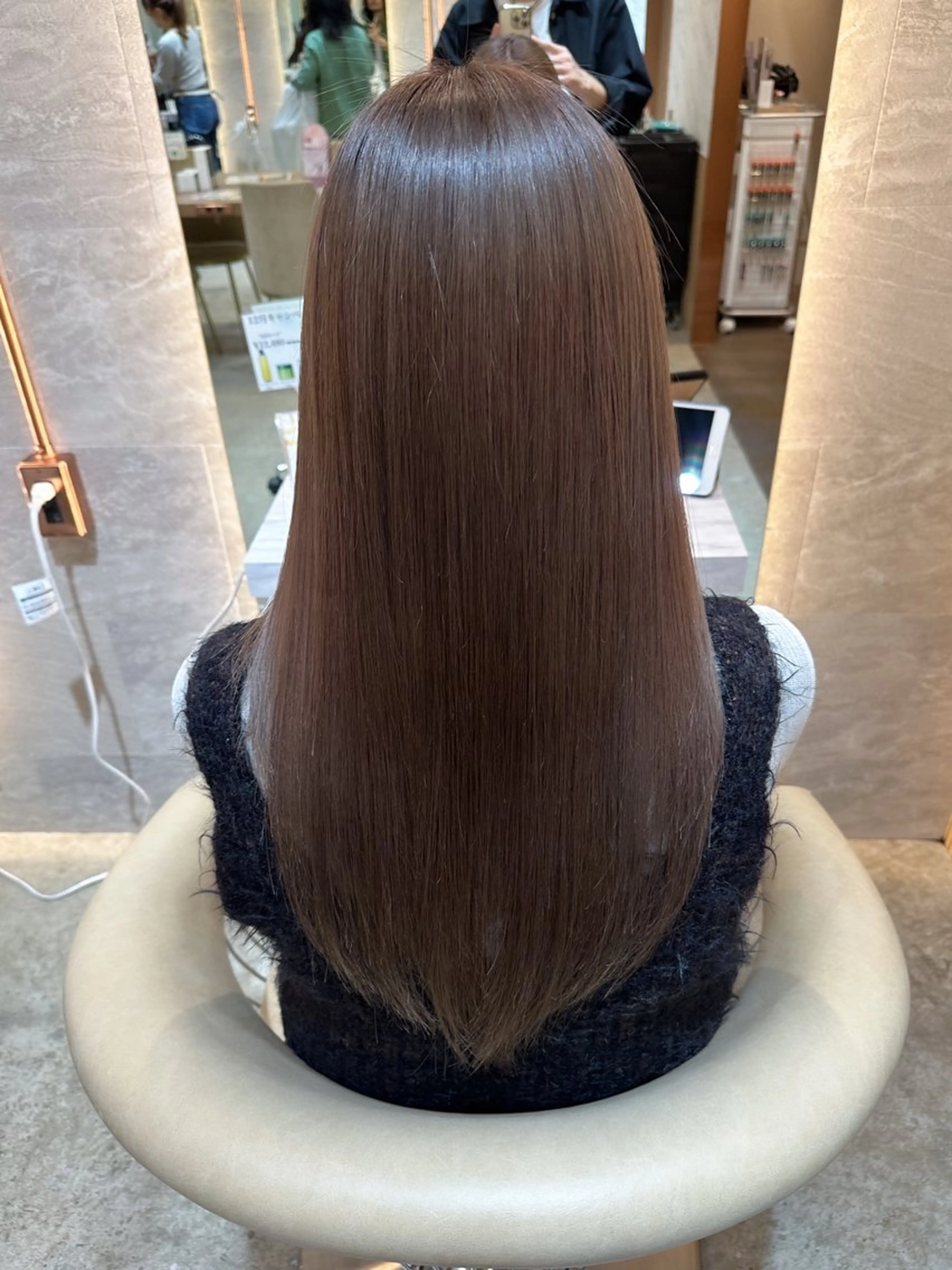 ロング カット 縮毛矯正 トリートメント 久米 春輝のヘアスタイル