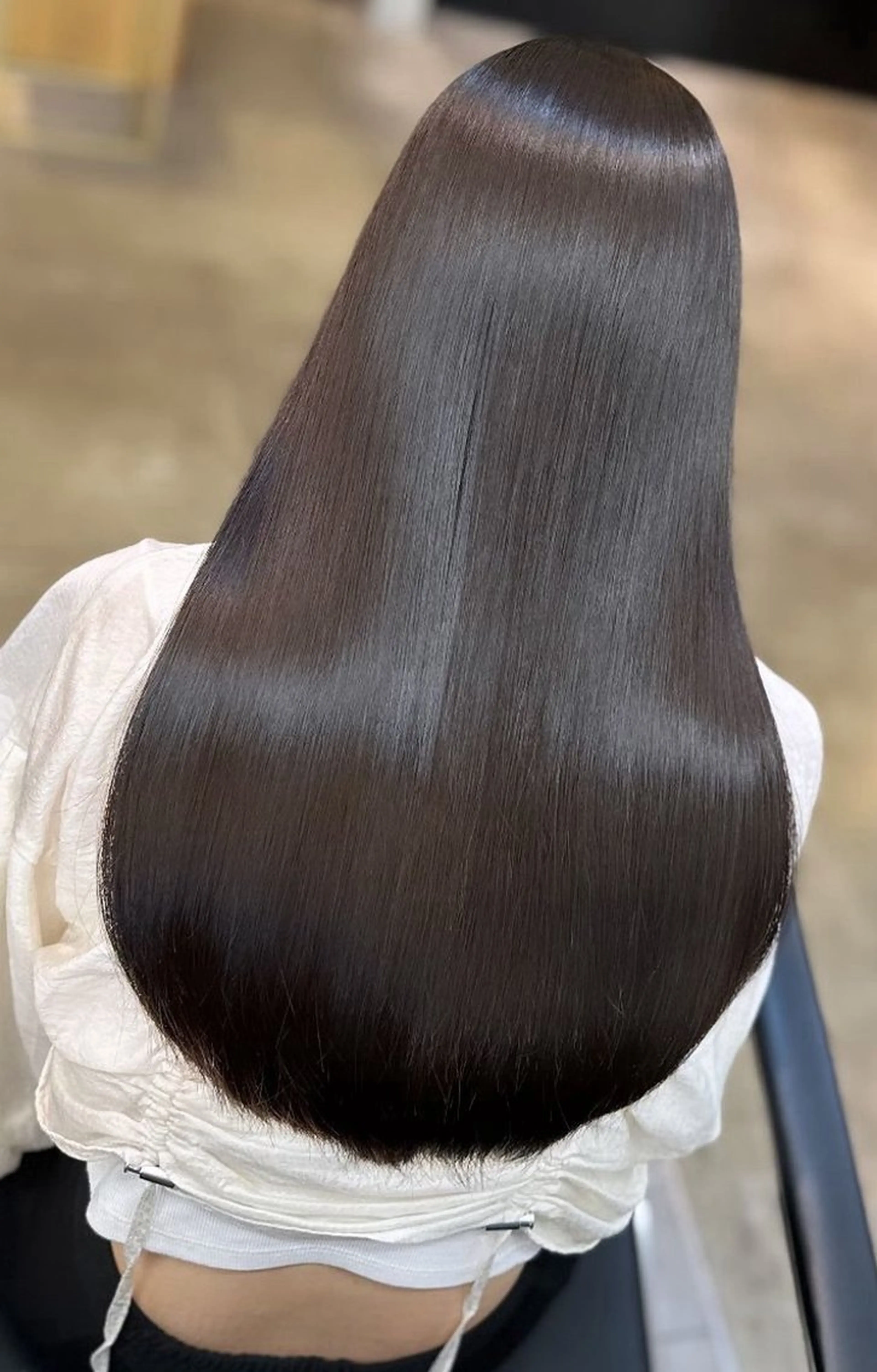 ロング カット 縮毛矯正 トリートメント 山崎 義弘のヘアスタイル