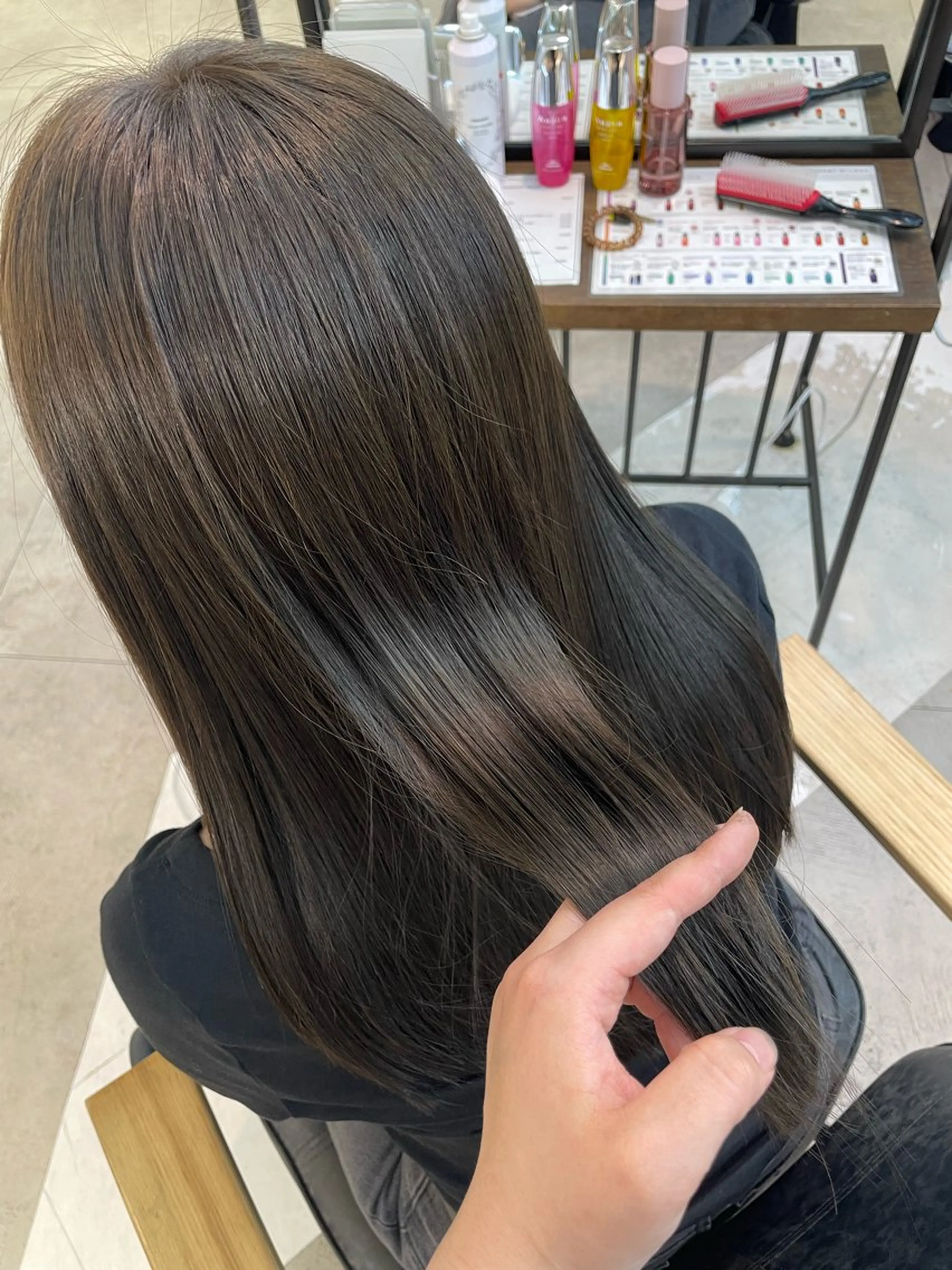 ロング カラー 韓国ヘア/グレージュ kanako🤍🫧のヘアスタイル