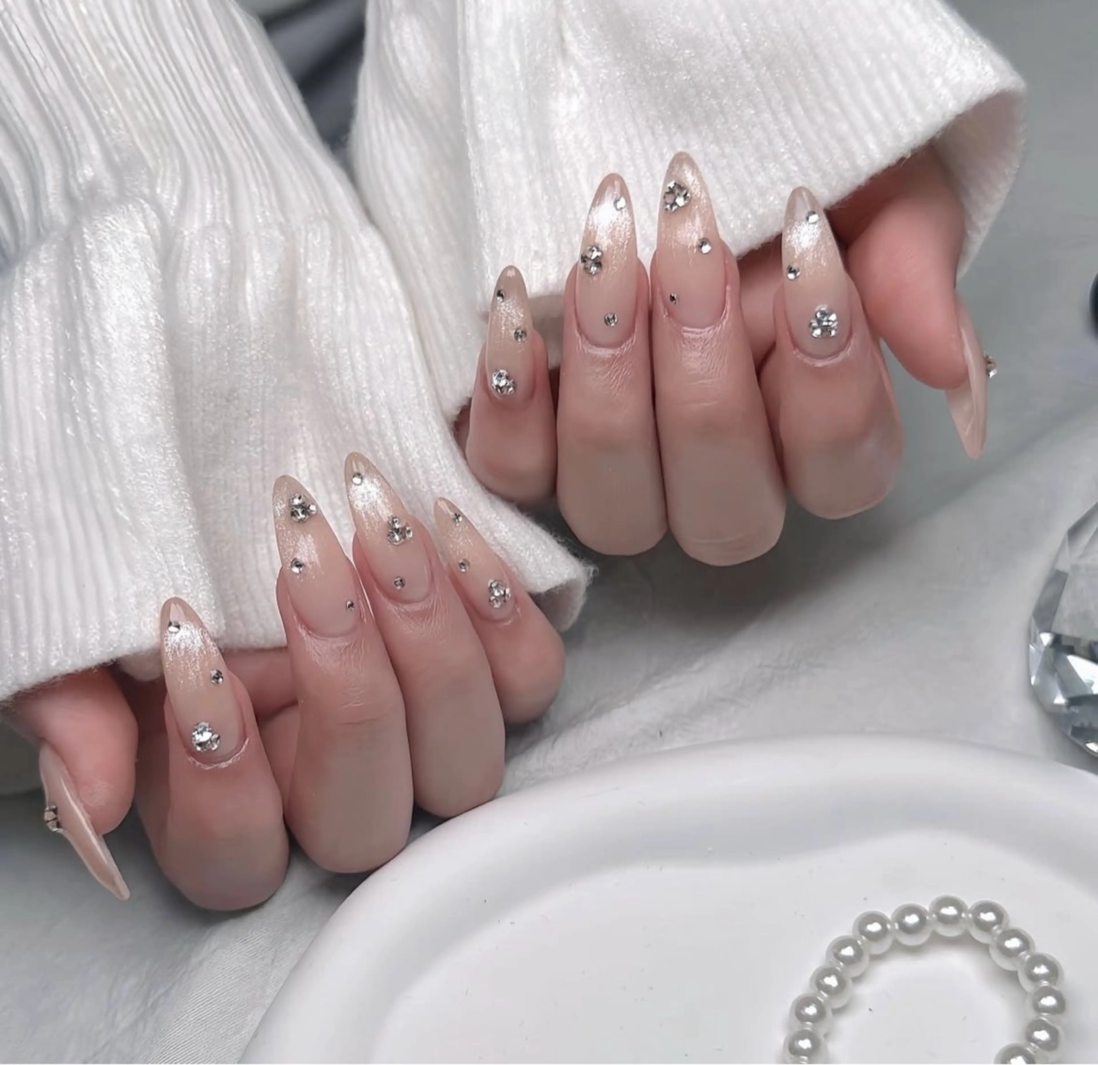 ネイル 韓国ネイル ニュアンスネイル シンプルネイル ワンホンネイル Nihonthy Nail 新宿のネイルデザイン