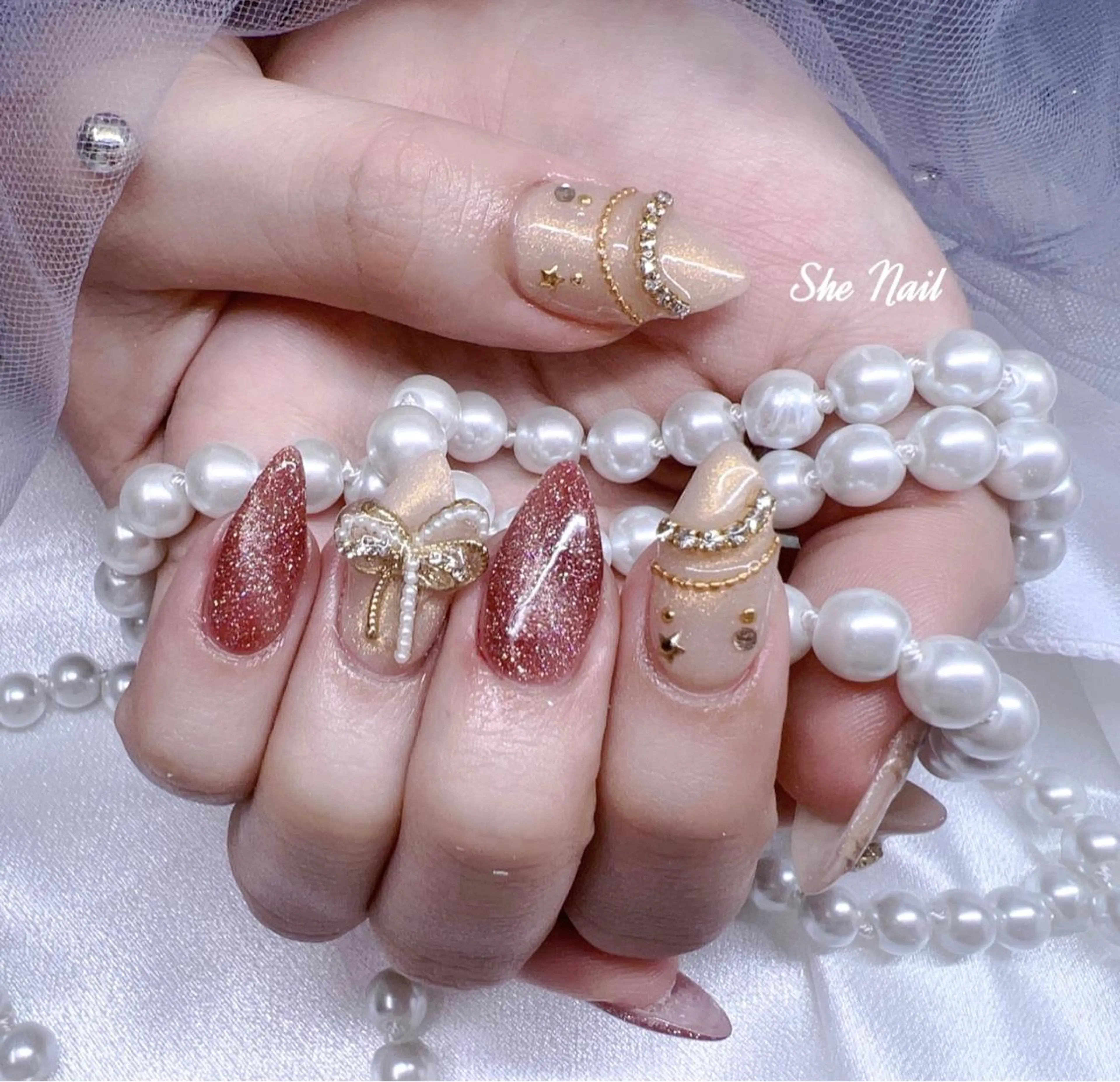 ネイル 長さ出し 持ち込み ワンカラーネイル ネイルチップ 冬ネイル ハンドネイル She   Nail所属・ISA_ BELLAのネイルデザイン