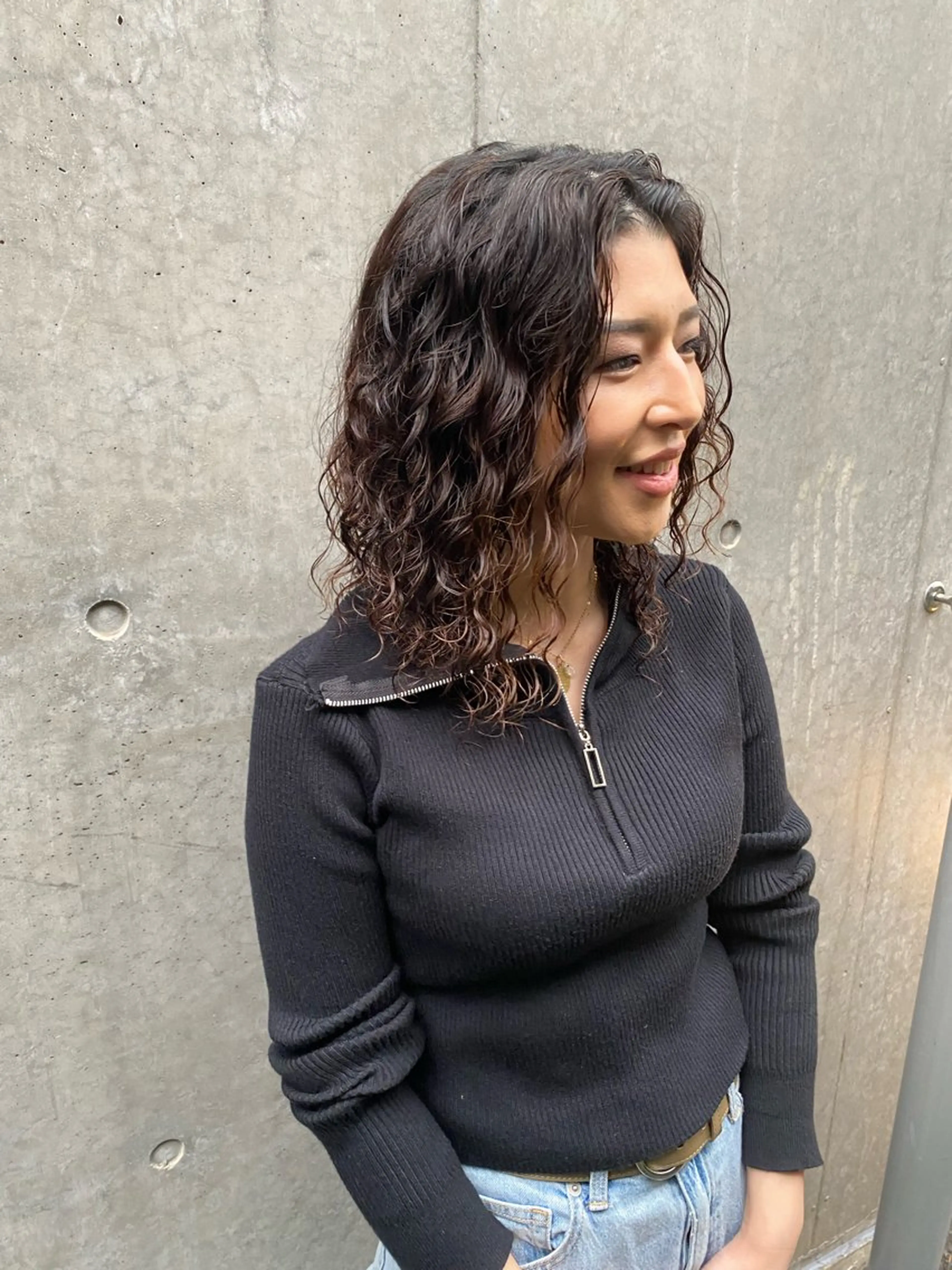 セミロング パーマ カット パーマ 菊池大一 溝の口パーマのヘアスタイル