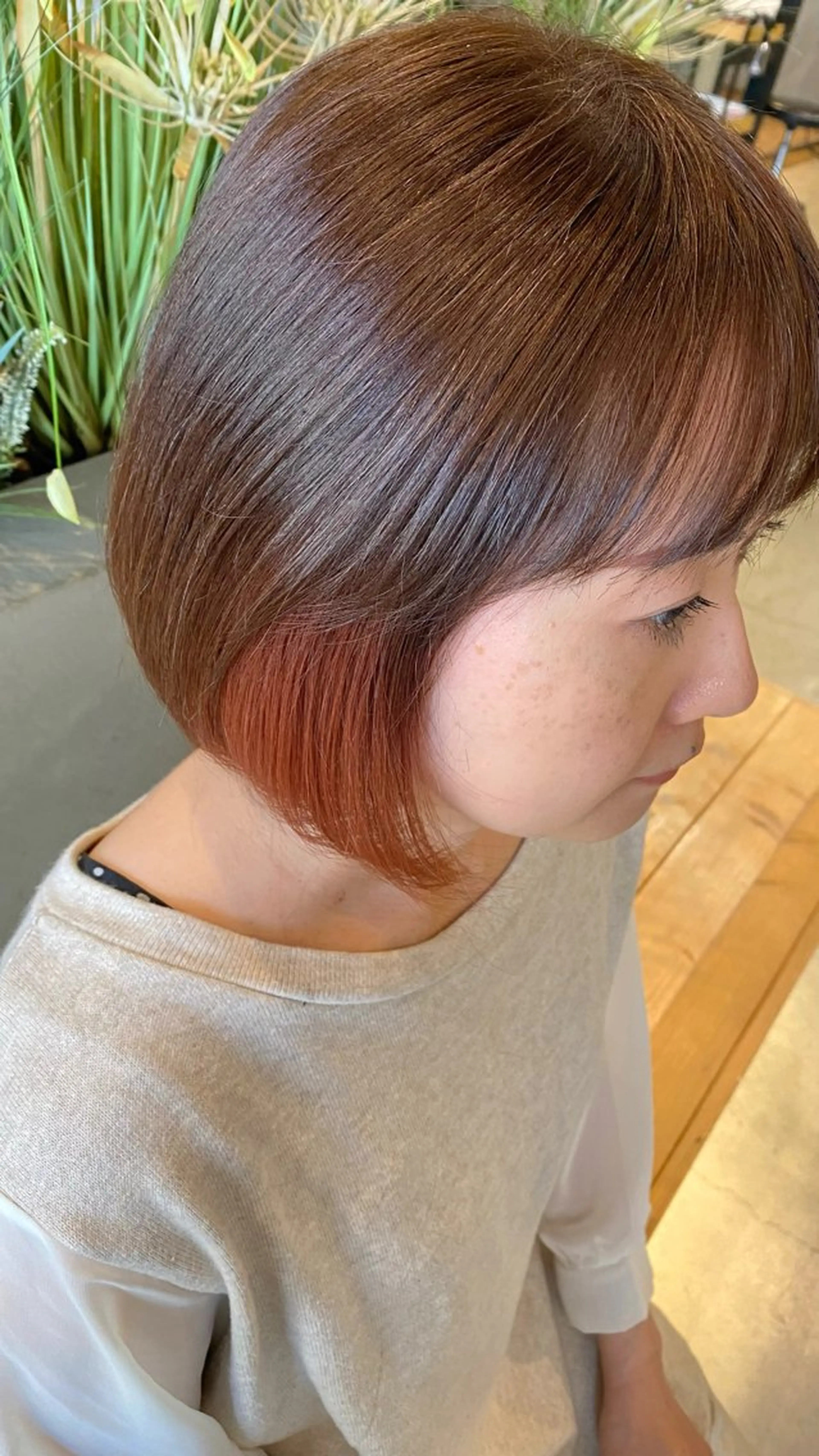 💛🧡【さり気無いお洒落を】インナーカラー・カット🧡💛の写真