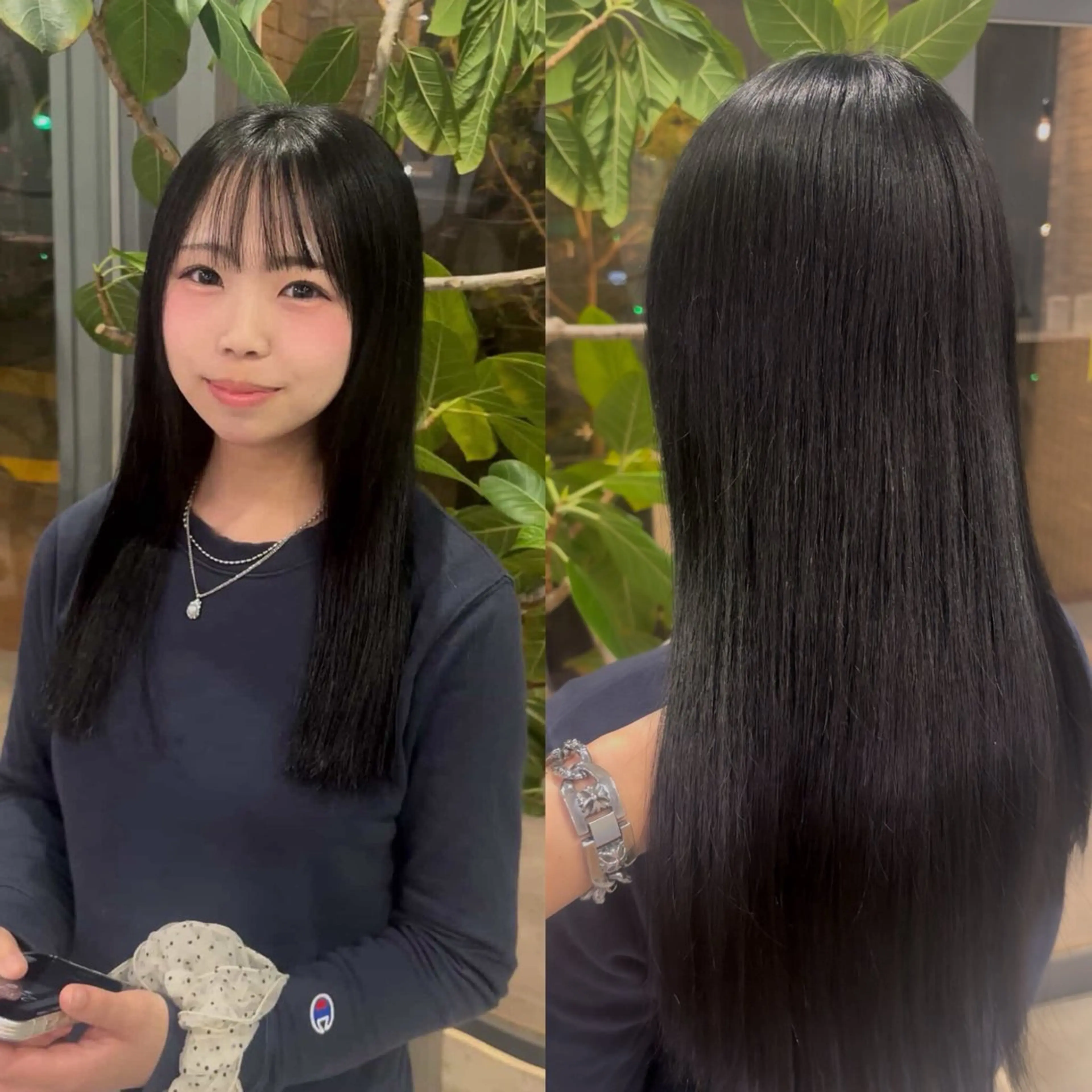 ロング ヘアカラー 🐈‍⬛JUMI /透明感カラー/🩶のヘアスタイル