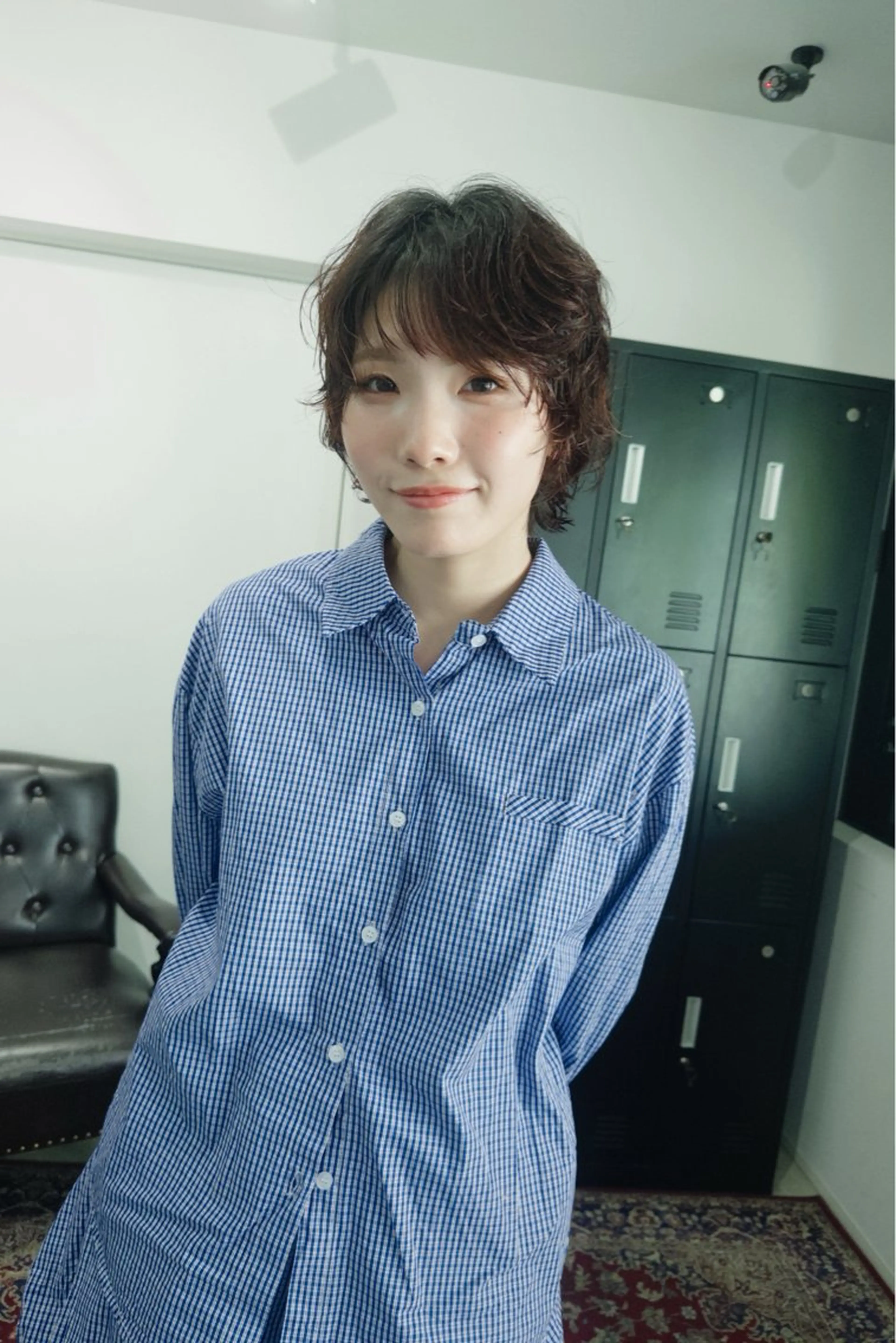 ショート パーマ 似合わせカット ショートヘア ぱる/透明感カラー パーマ/カットのヘアスタイル