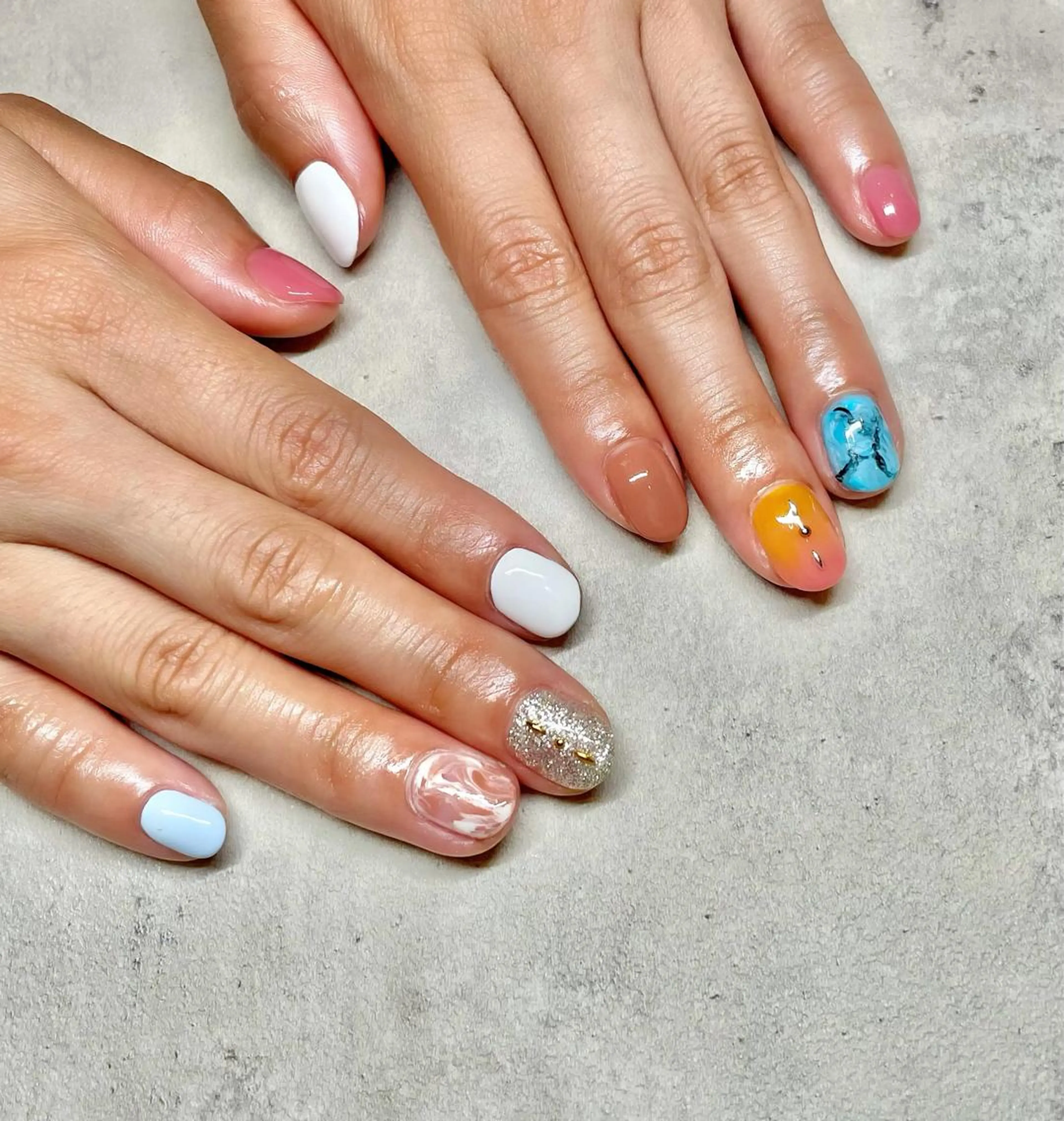 ネイル アートネイル ワンカラーネイル ささき れいなのネイルデザイン