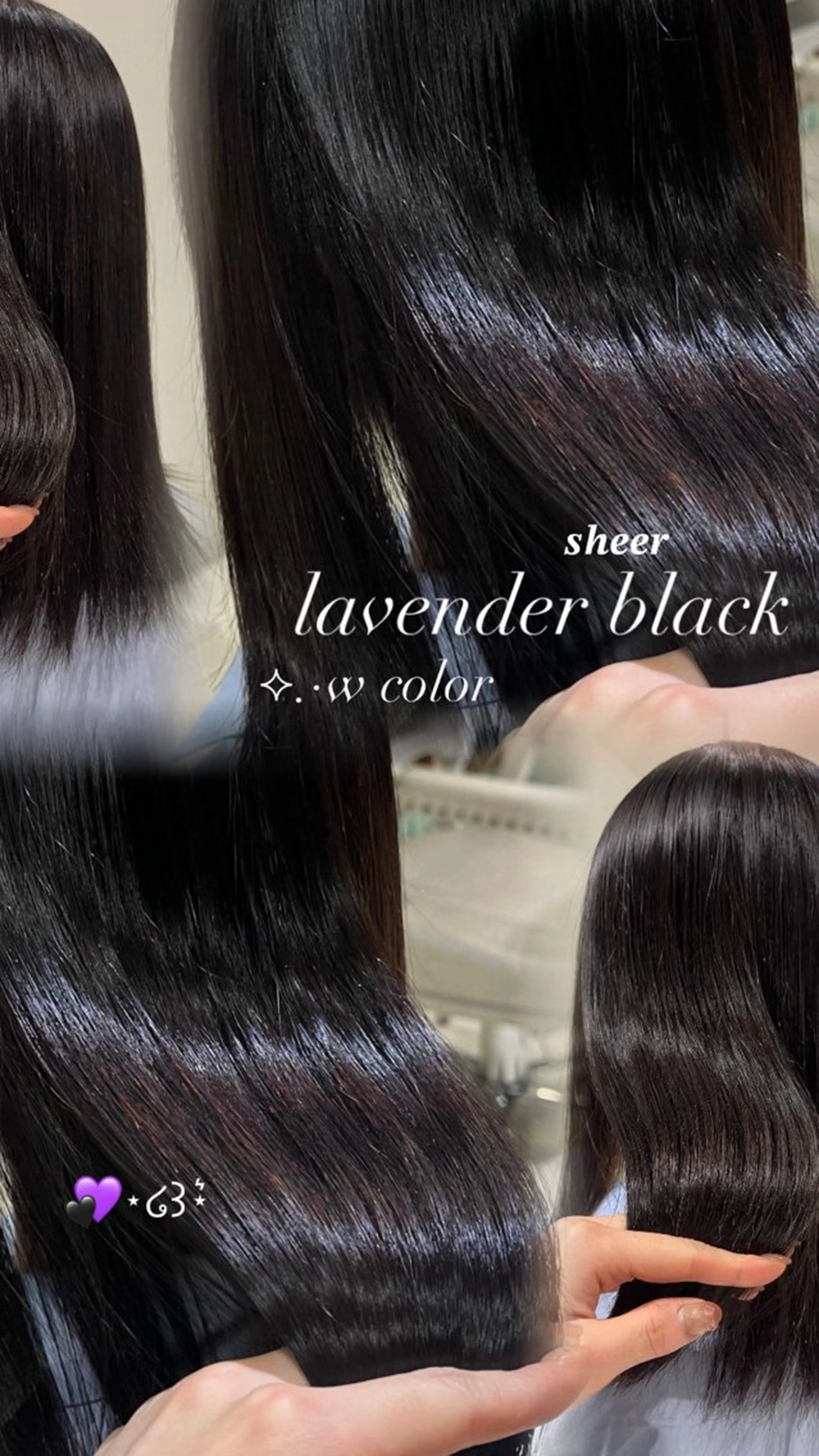 ミディアム カラー ブリーチ 透明感カラー ラベンダーカラー ブリーチなしカラー 阿部 優美子のヘアスタイル