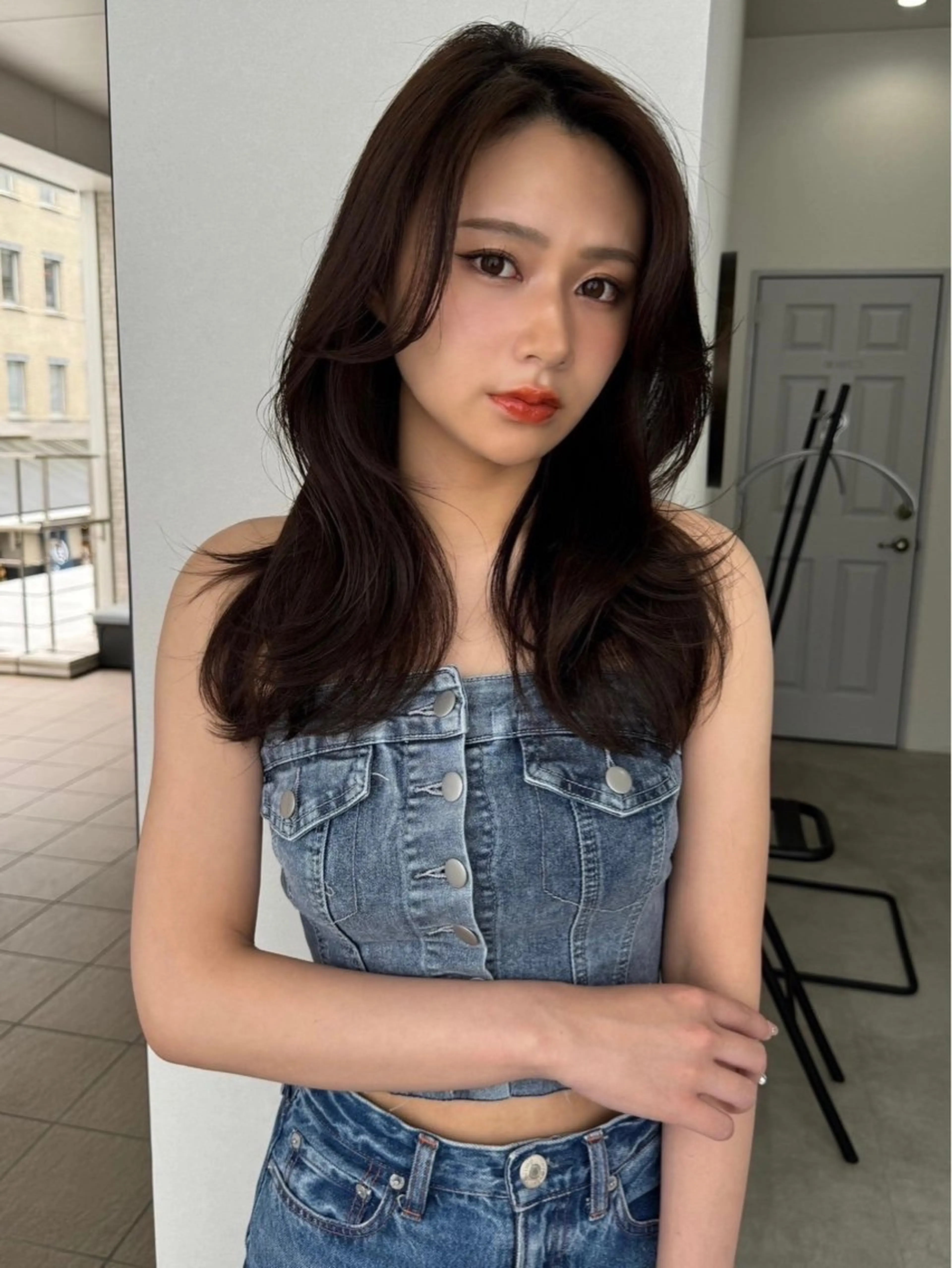 ミディアム 杉谷 知怜のヘアスタイル