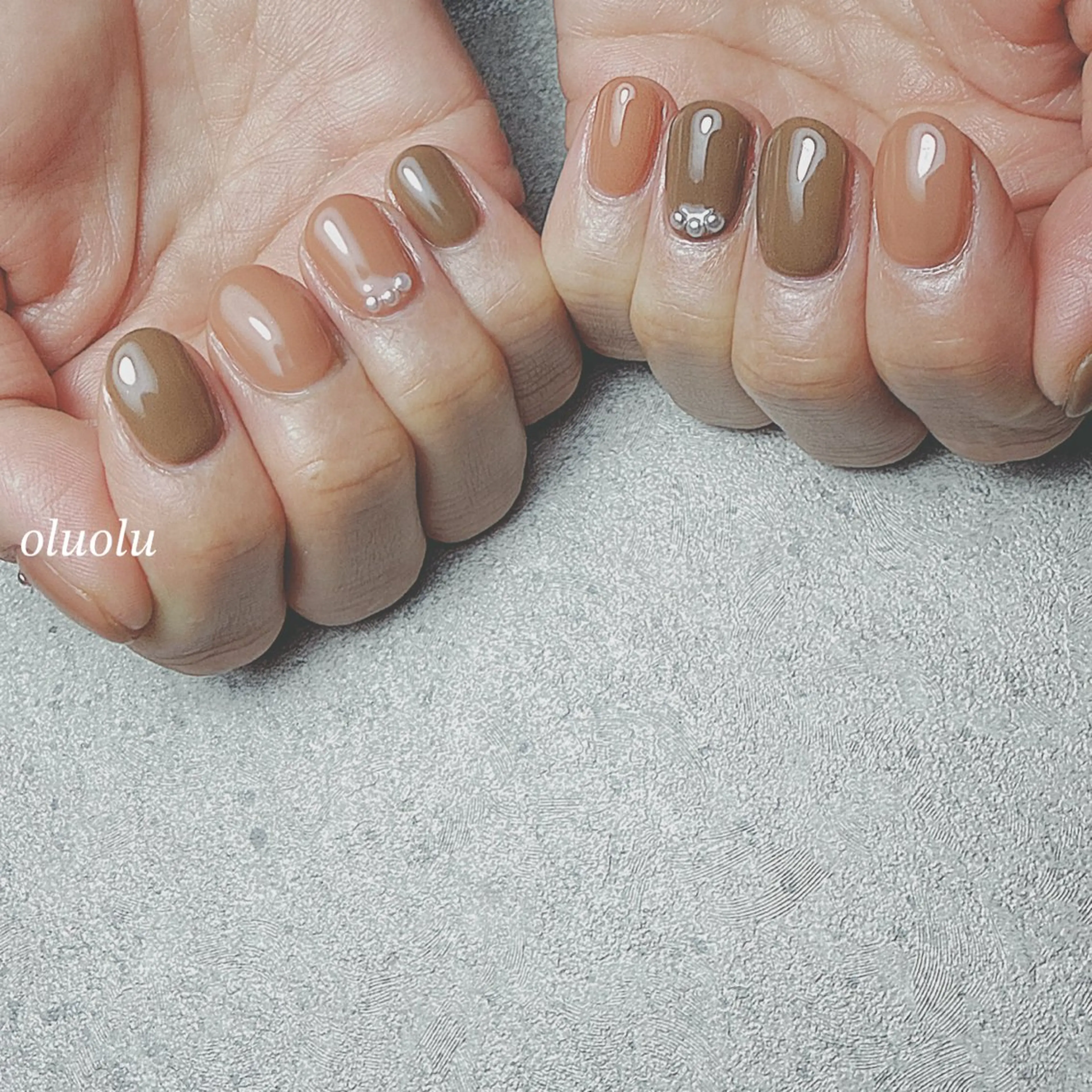 ネイル オフィスネイル シンプルネイル ハンドネイル 大村 紬華のネイルデザイン