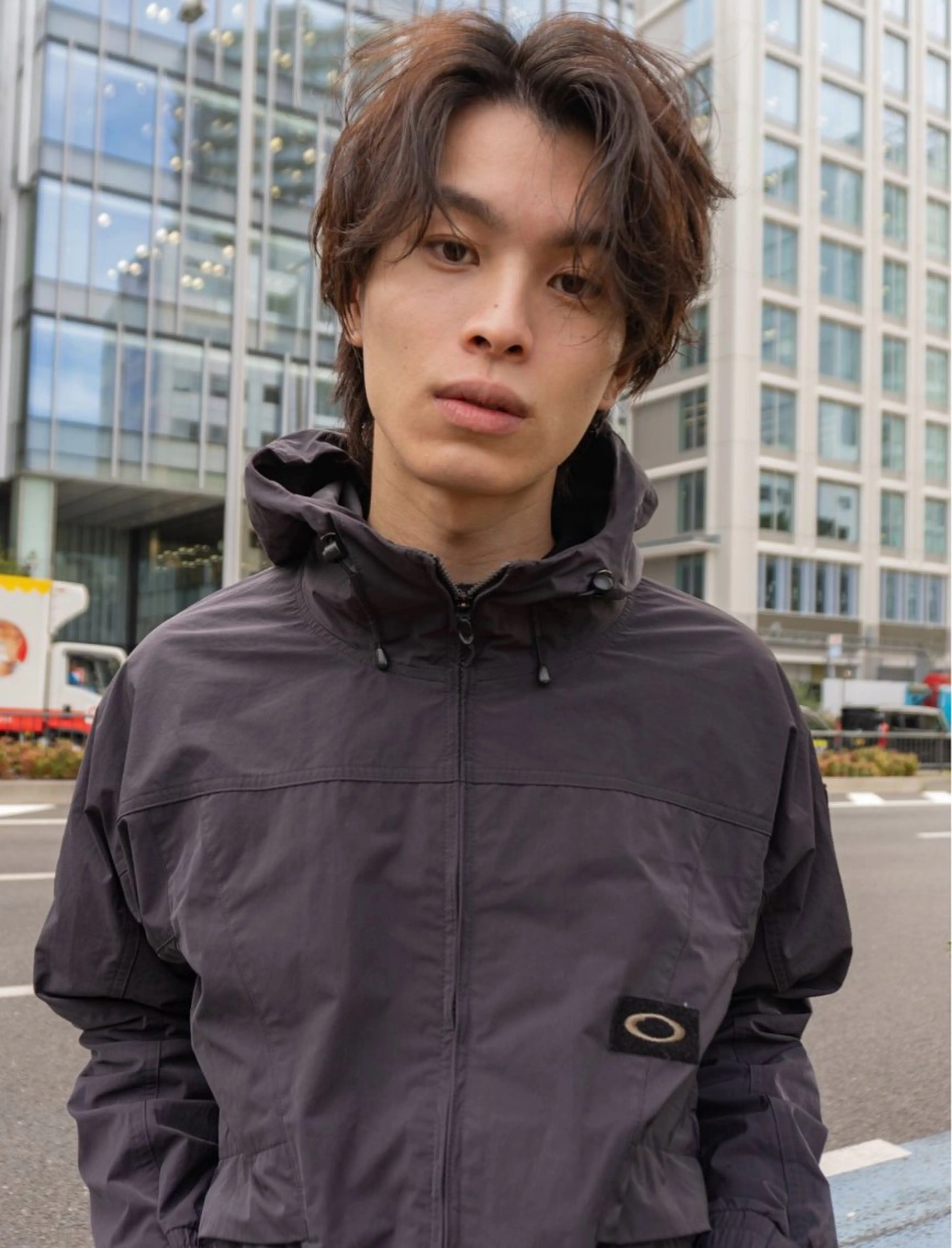 パーマ メンズ カット 海外風 ボブ 透明感カラーtowaのヘアスタイル