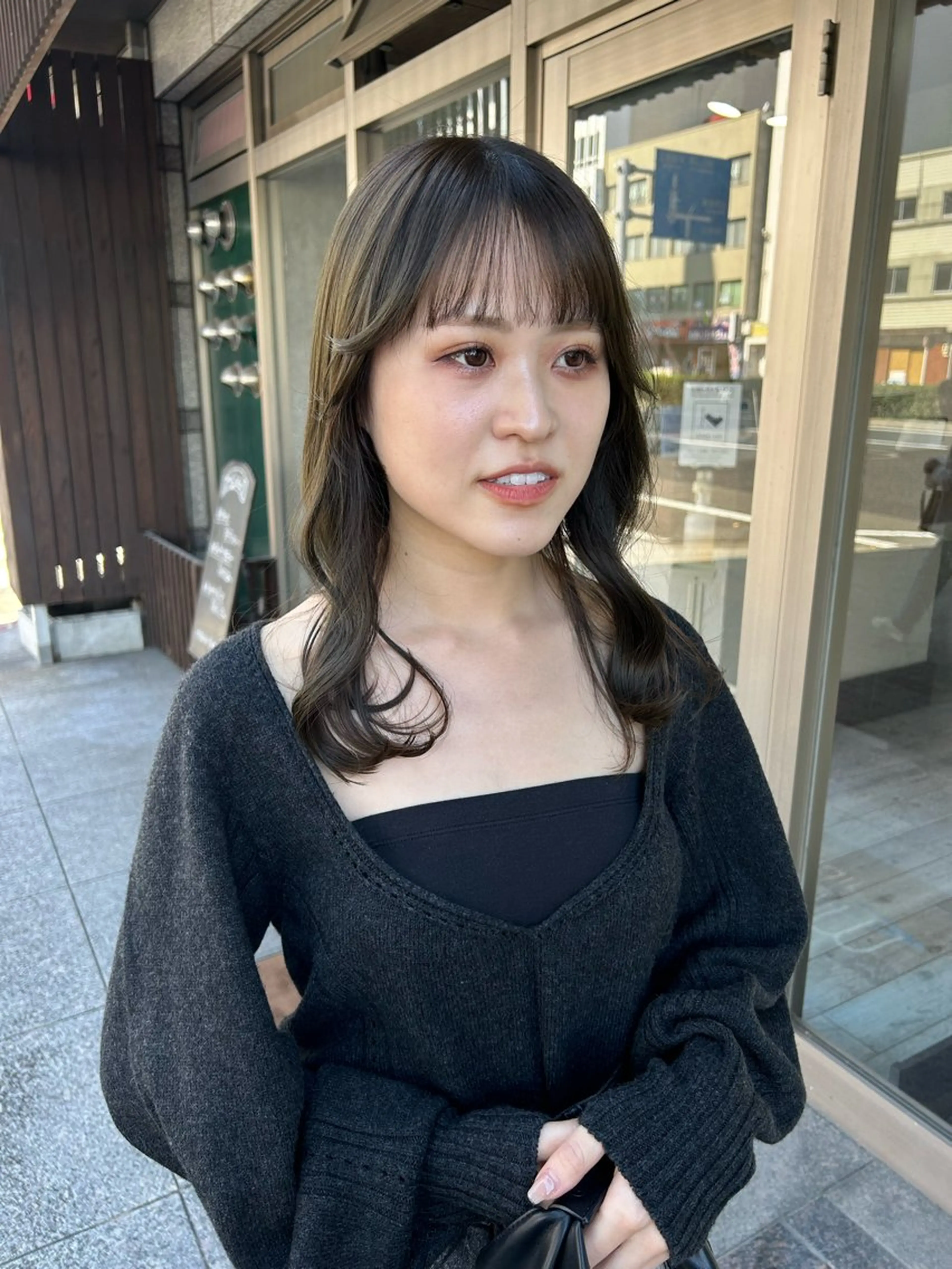 セミロング カラー 透明感カラー オリーブカラー ｲﾁｶﾜ ﾐｵ/ minim hairのヘアスタイル