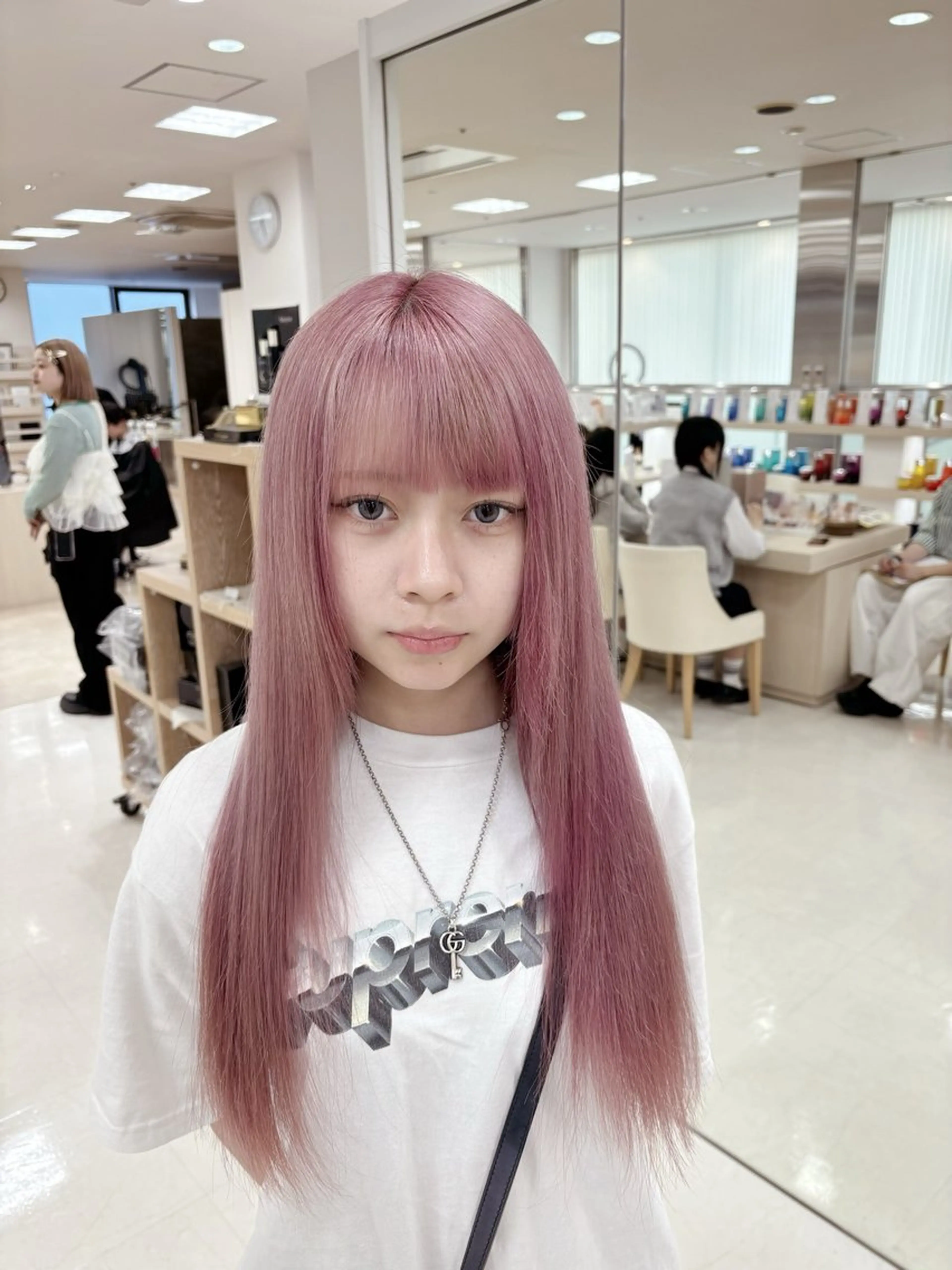 ロング カット ヘアカラー 推し活/韓国/ブリー チカラーminamiのヘアスタイル