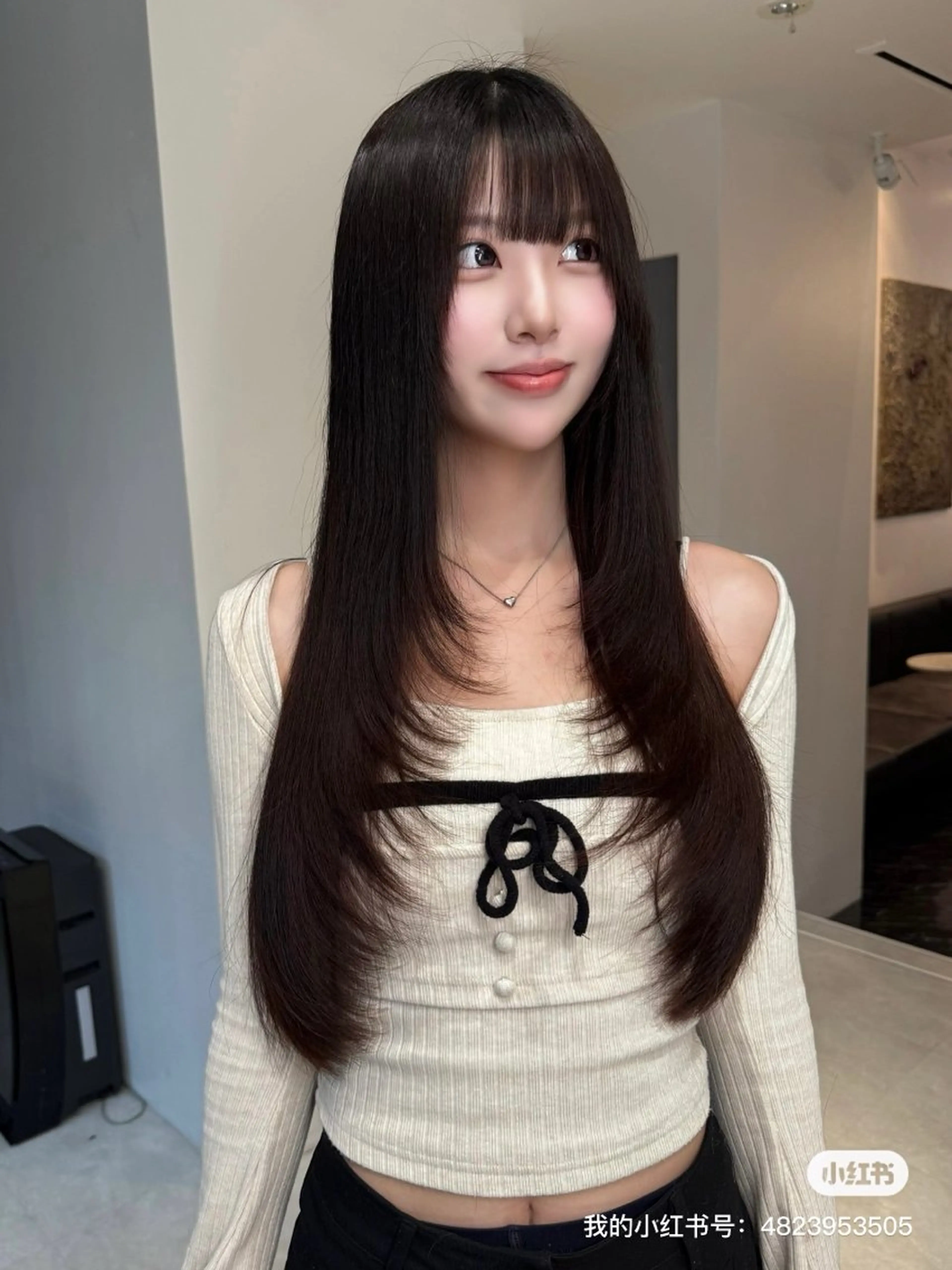 ロング カット ヘアカラー トリートメント 韓国ヘア🇰🇷 YURIYAのヘアスタイル