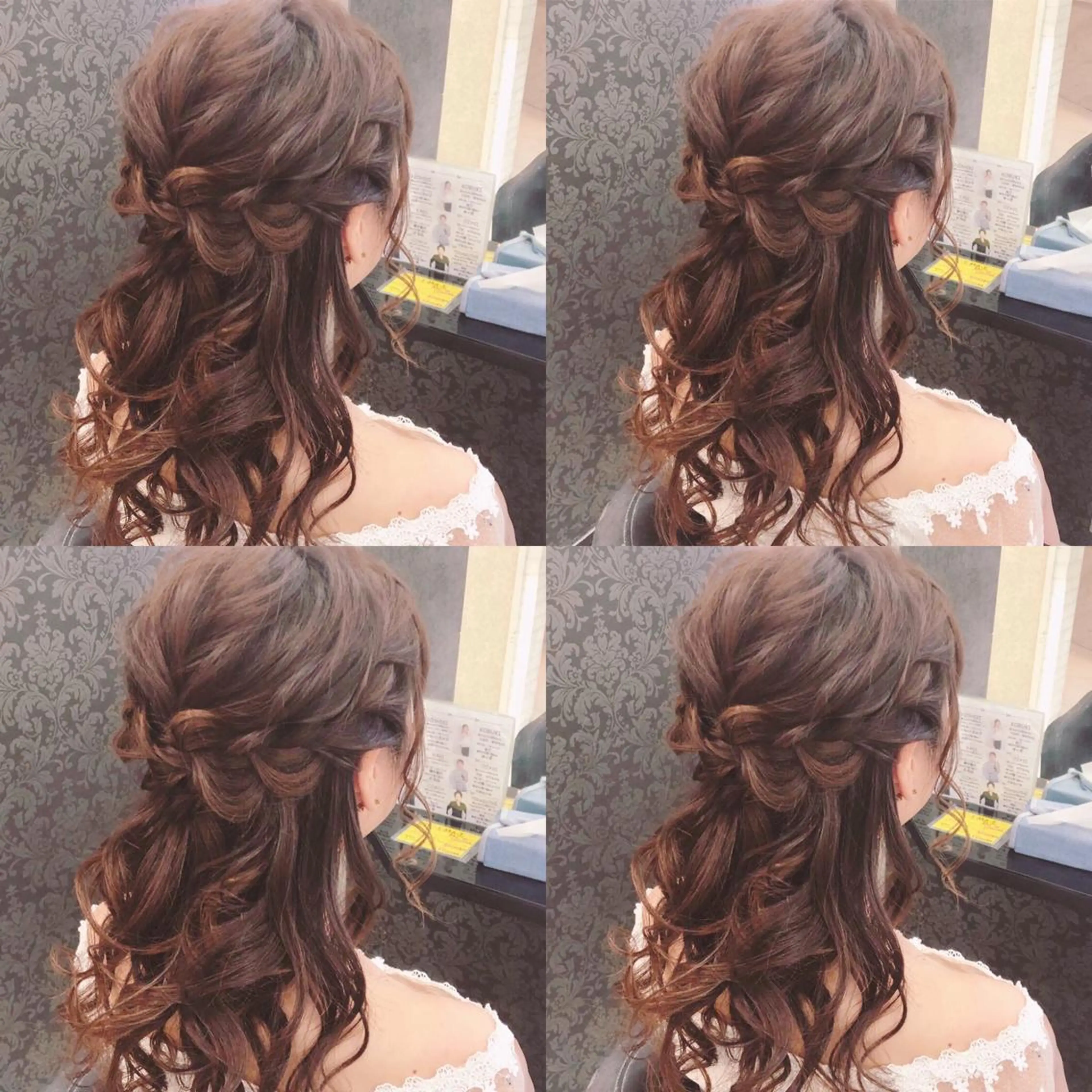 セミロング ヘアアレンジ ハーフアップ ヘアセット 🌷MAYU 🌷のヘアスタイル