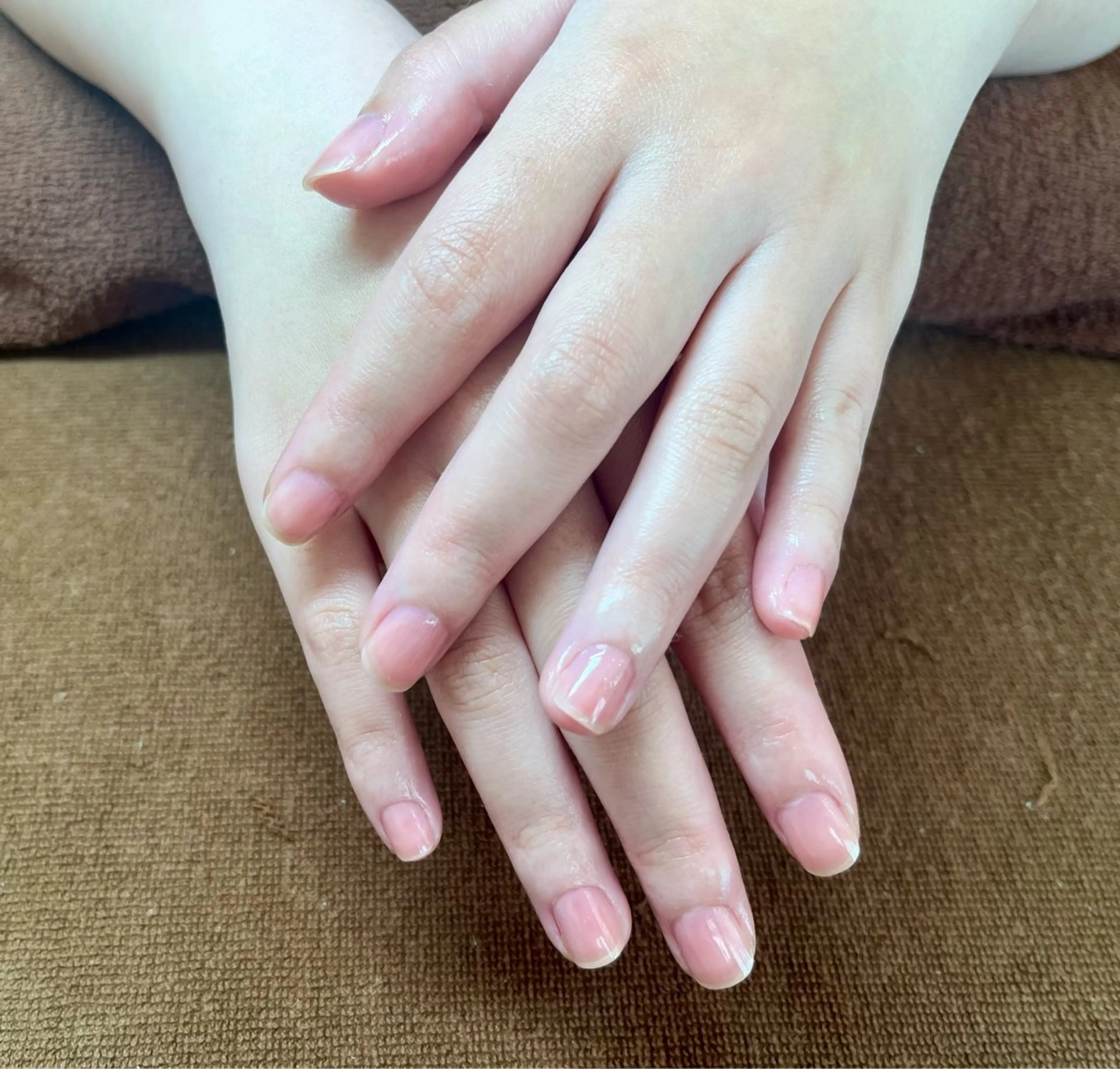 ネイル クリアネイル ピンク ibelu 京橋 吉岡のネイルデザイン