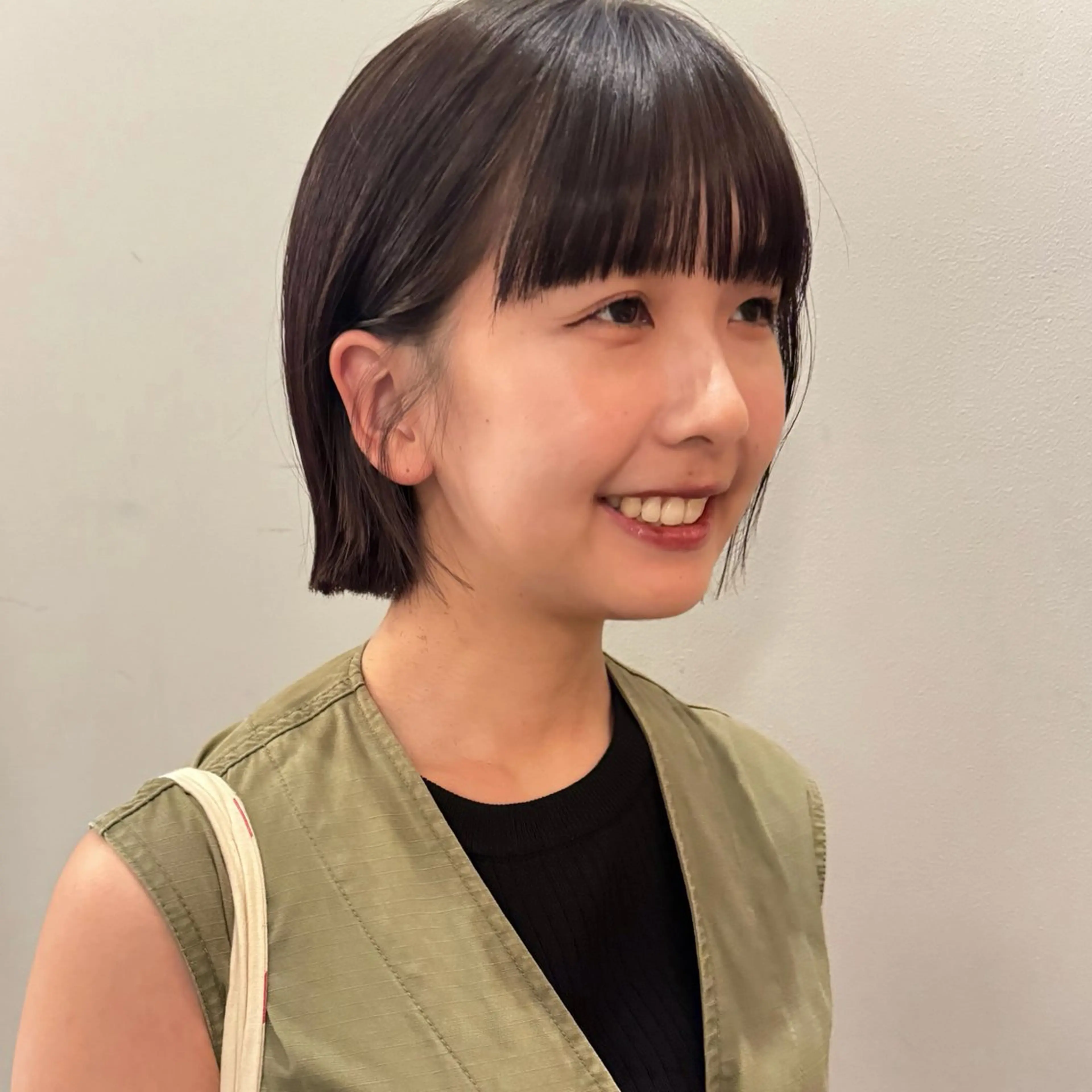 ミディアム カラー カット ヘアカラー トリートメント 🌿レイヤーボブ/パ ーマ🌿　木梨健太のヘアスタイル