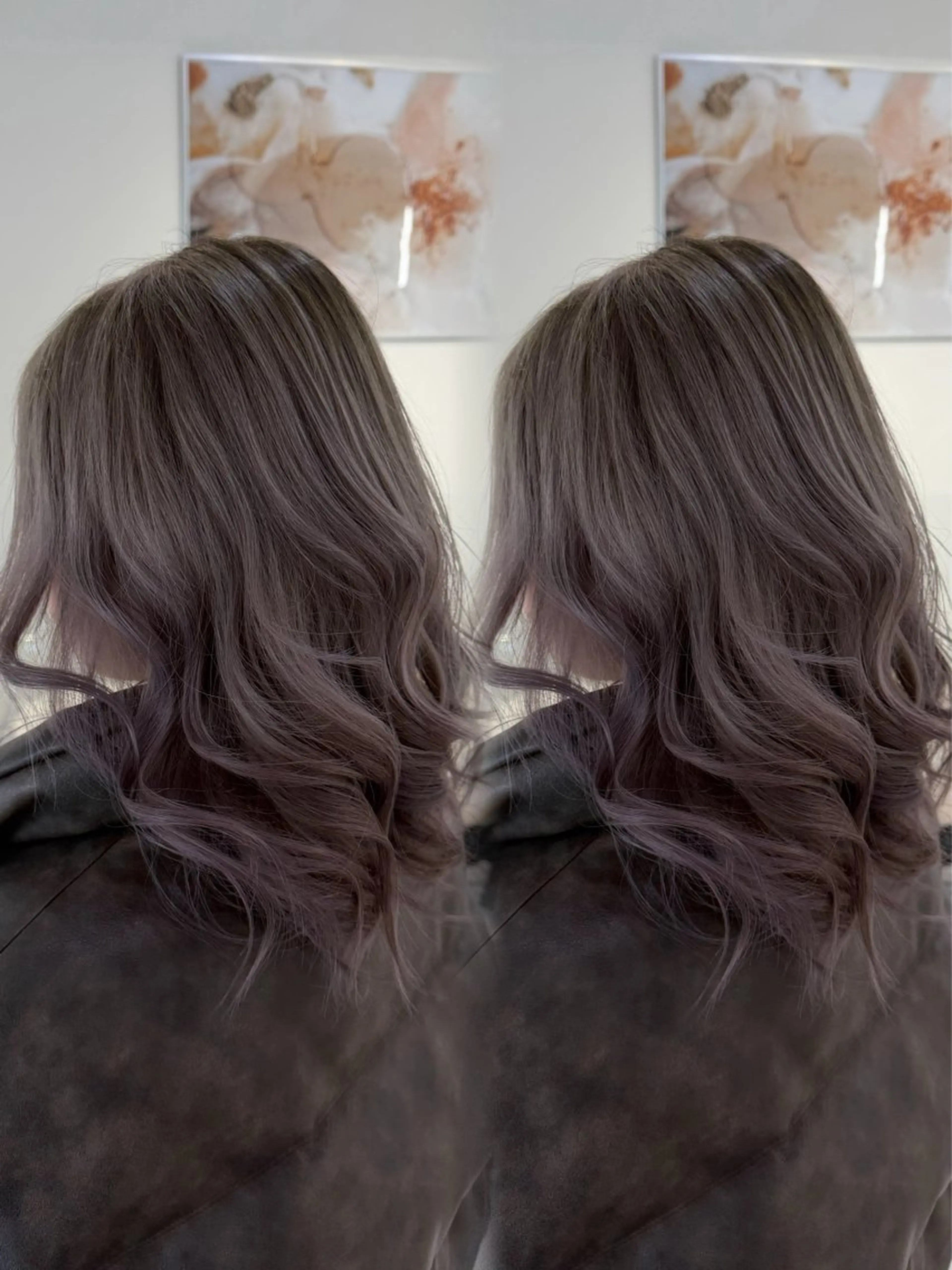 セミロング カラー ヘアカラー トリートメント 表参道/ハイライト バレイヤージュのヘアスタイル