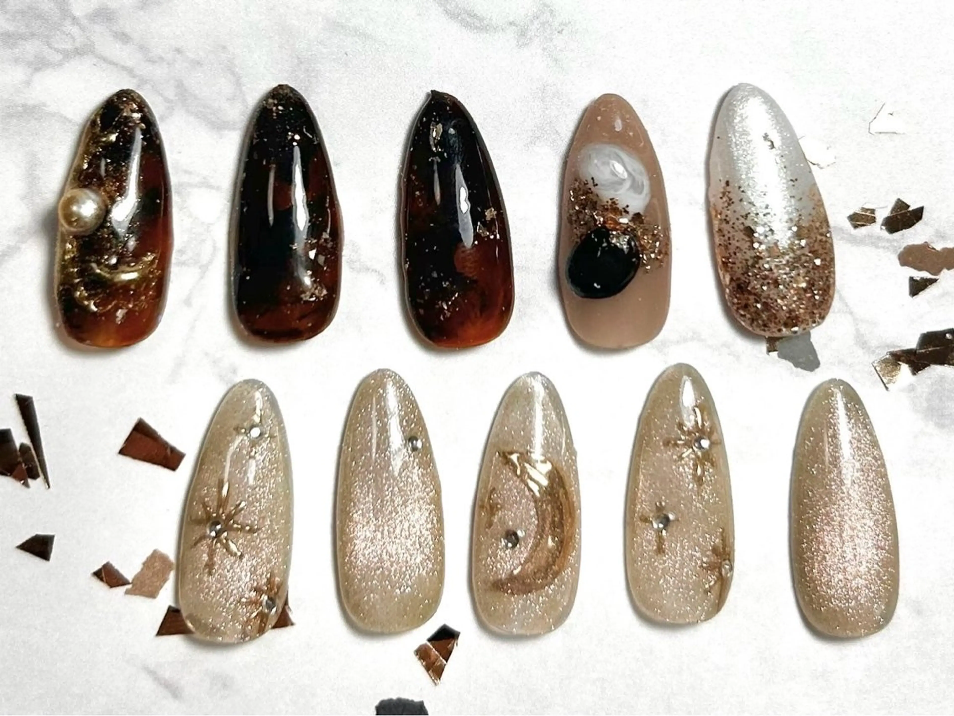 セミロング Bonheur 【ボヌール】のネイルデザイン