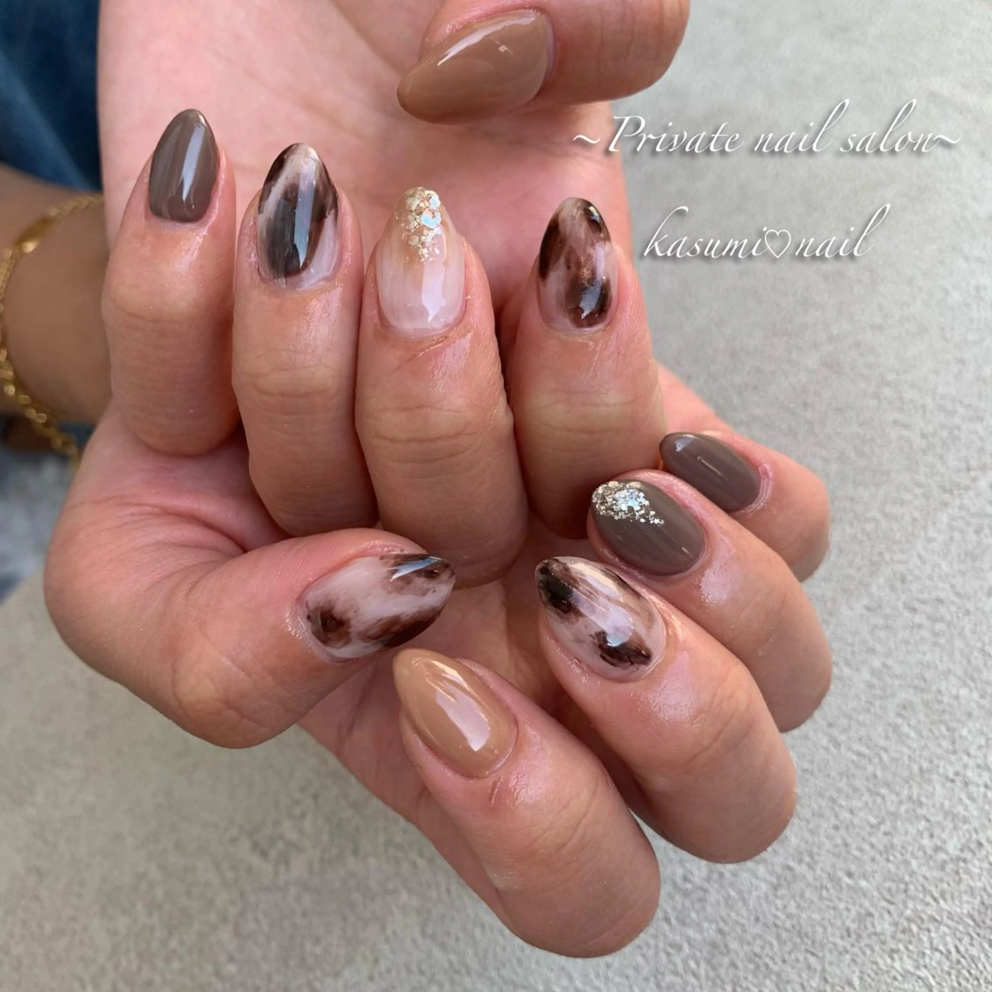 ネイル アートネイル ラメ(グリッター) マグネットネイル ミラーネイル ニュアンスネイル KASUMI♡ Nailのネイルデザイン