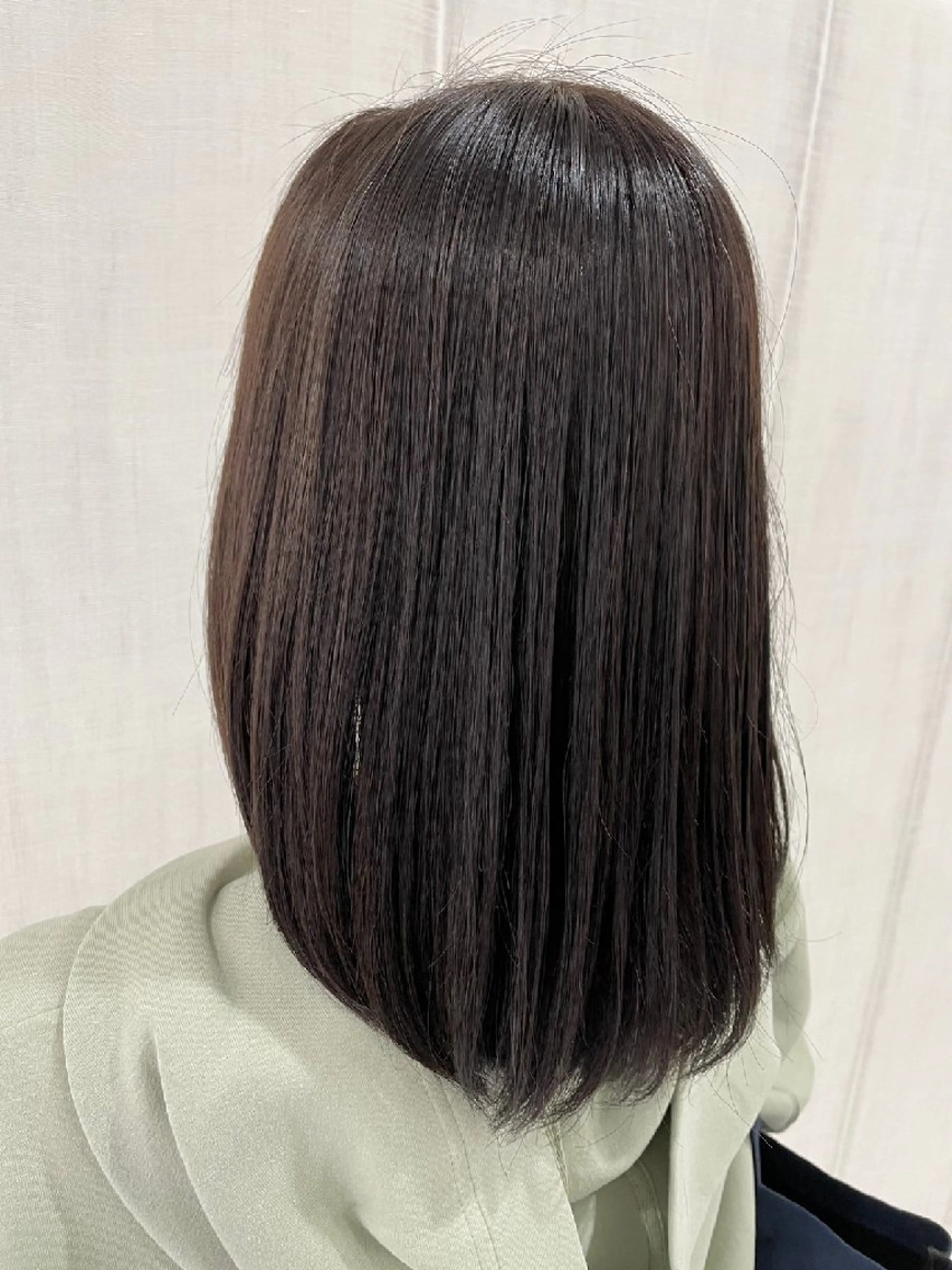 セミロング カラー ブラウンカラー ダークブラウン 婦中町／4月限定無料 カットメニューありのヘアスタイル