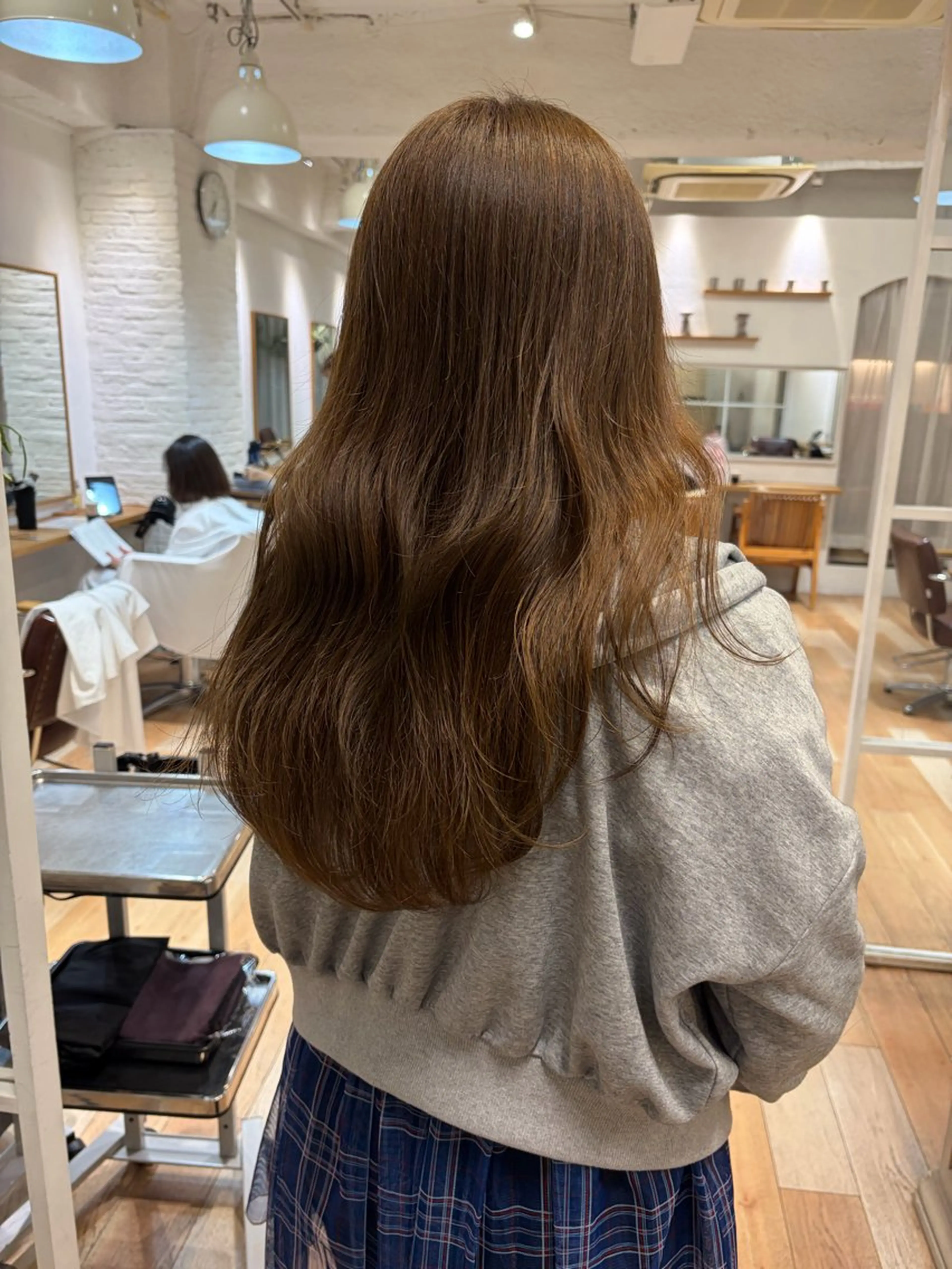 セミロング カラー ベージュカラー カット ヘアカラー 艶ストレート✨透明感 カラー🎀♡mariのヘアスタイル