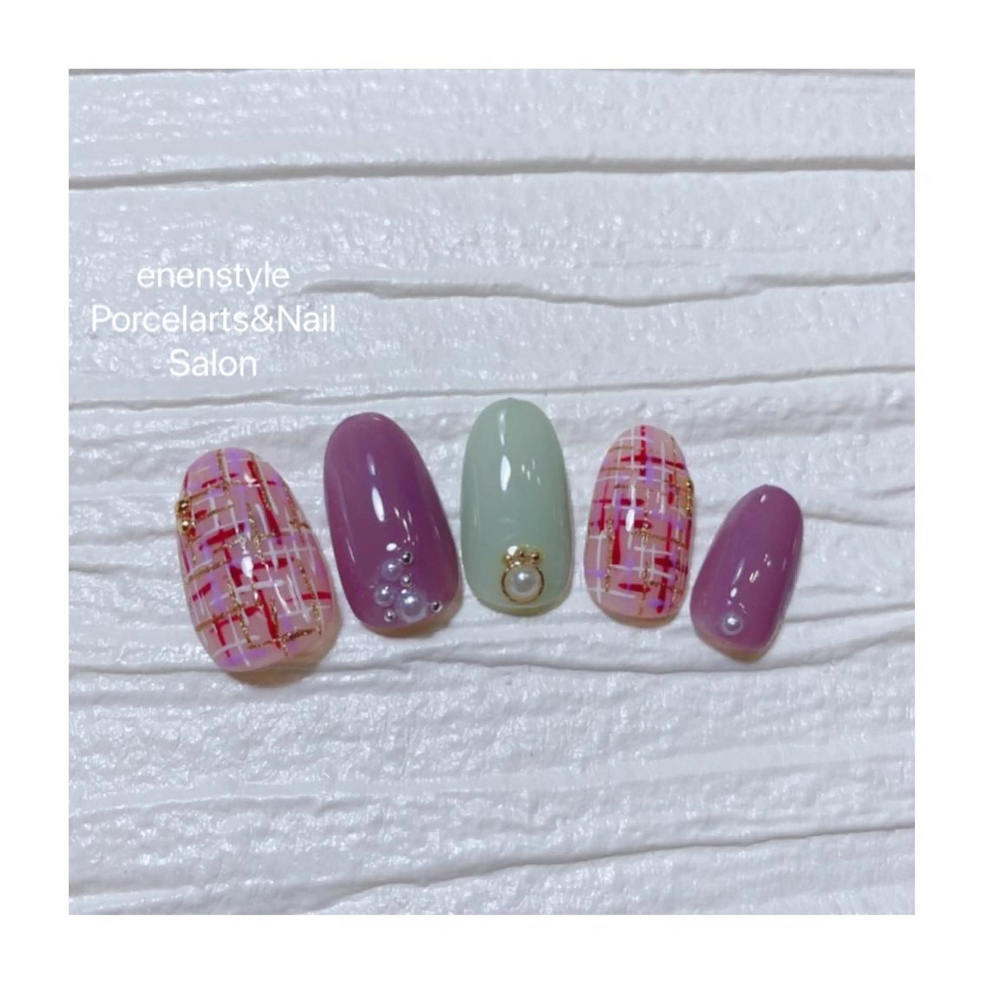 ミディアム ネイル 👑enen style👑のネイルデザイン