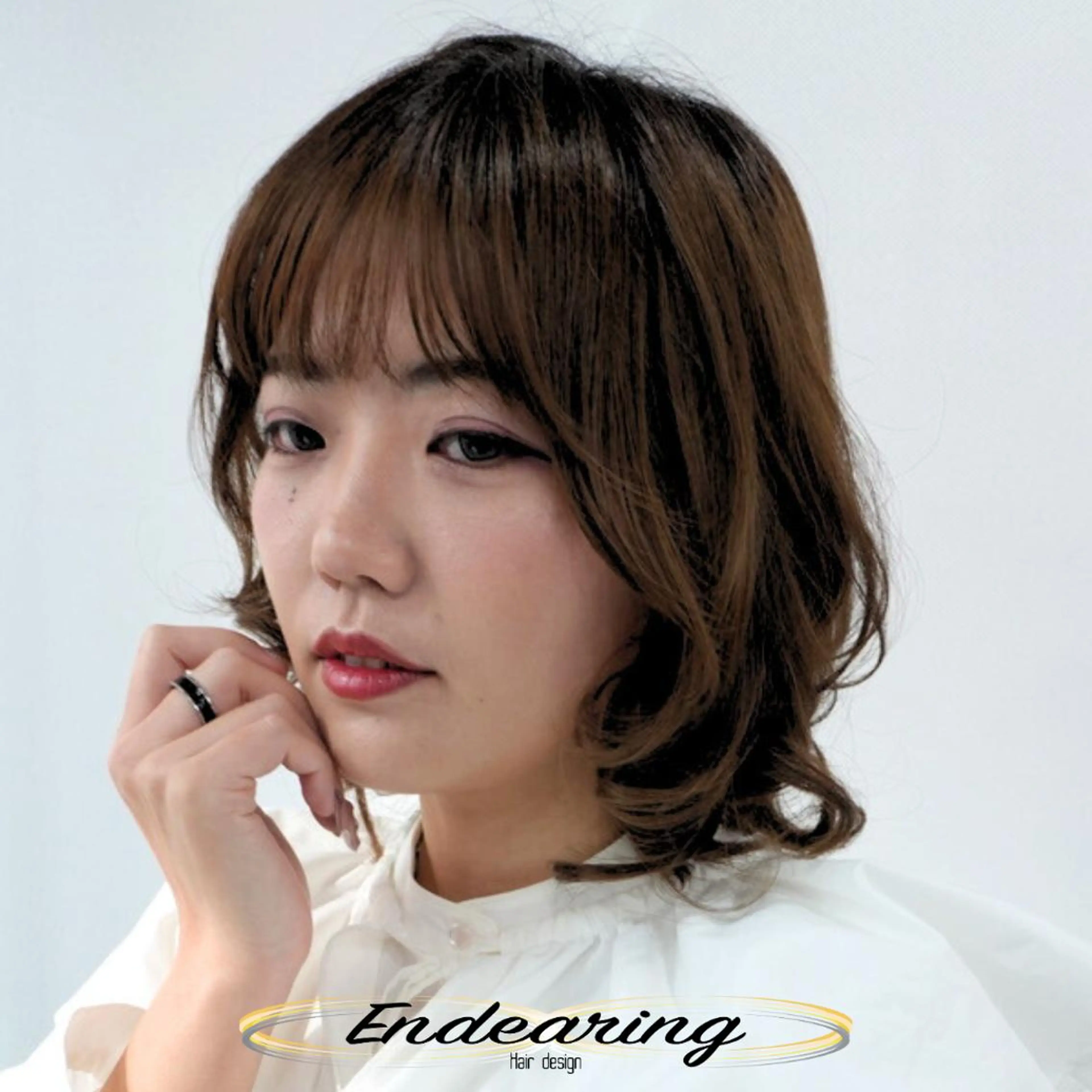 カラー 透明感カラー ハイトーンカラー ヘアカラー トリートメント Endearing 銀座/レイヤーカットのヘアスタイル