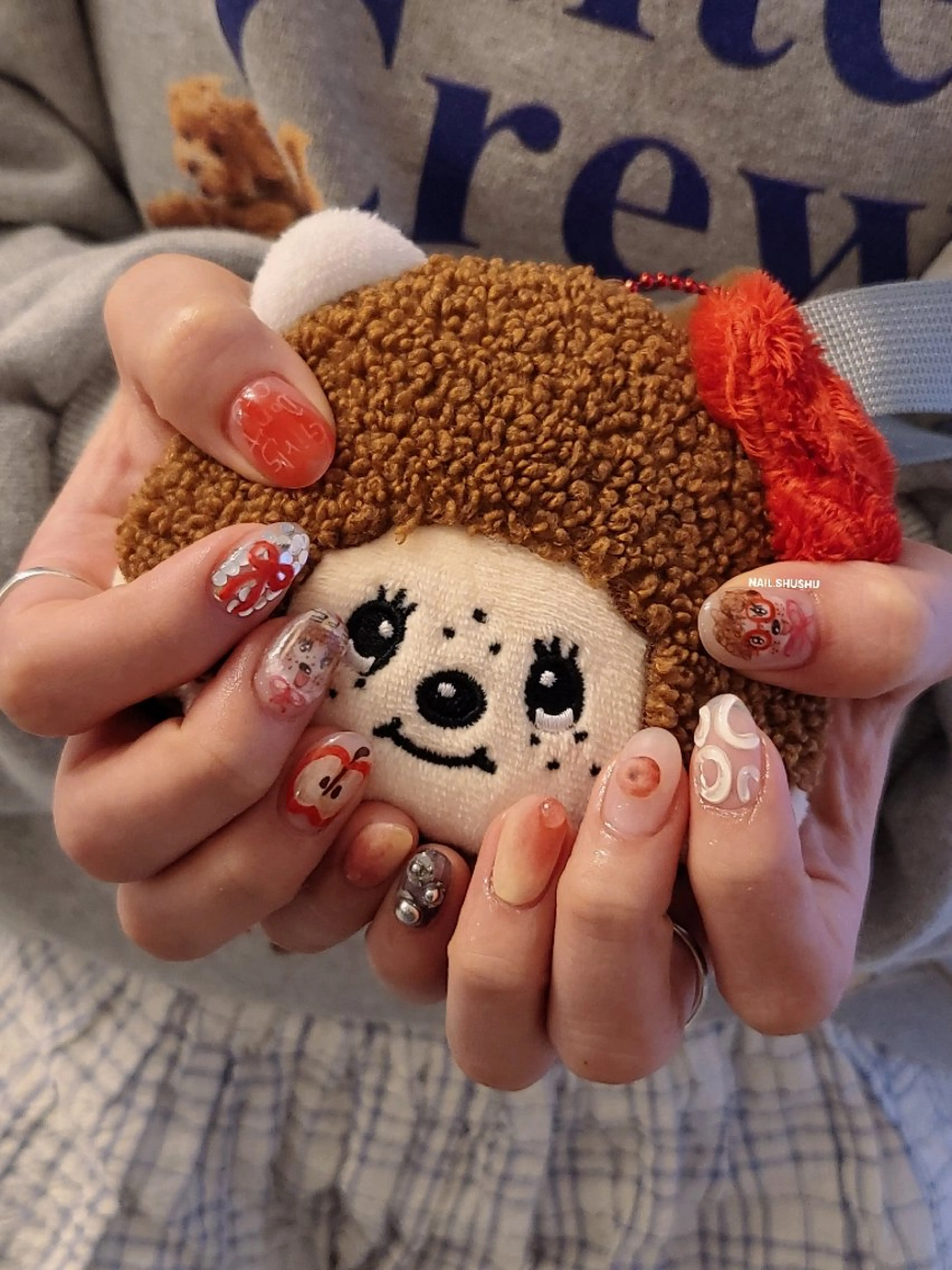 ネイル ハンドネイル 3dパーツ/流行り 👧shushu❤️のネイルデザイン