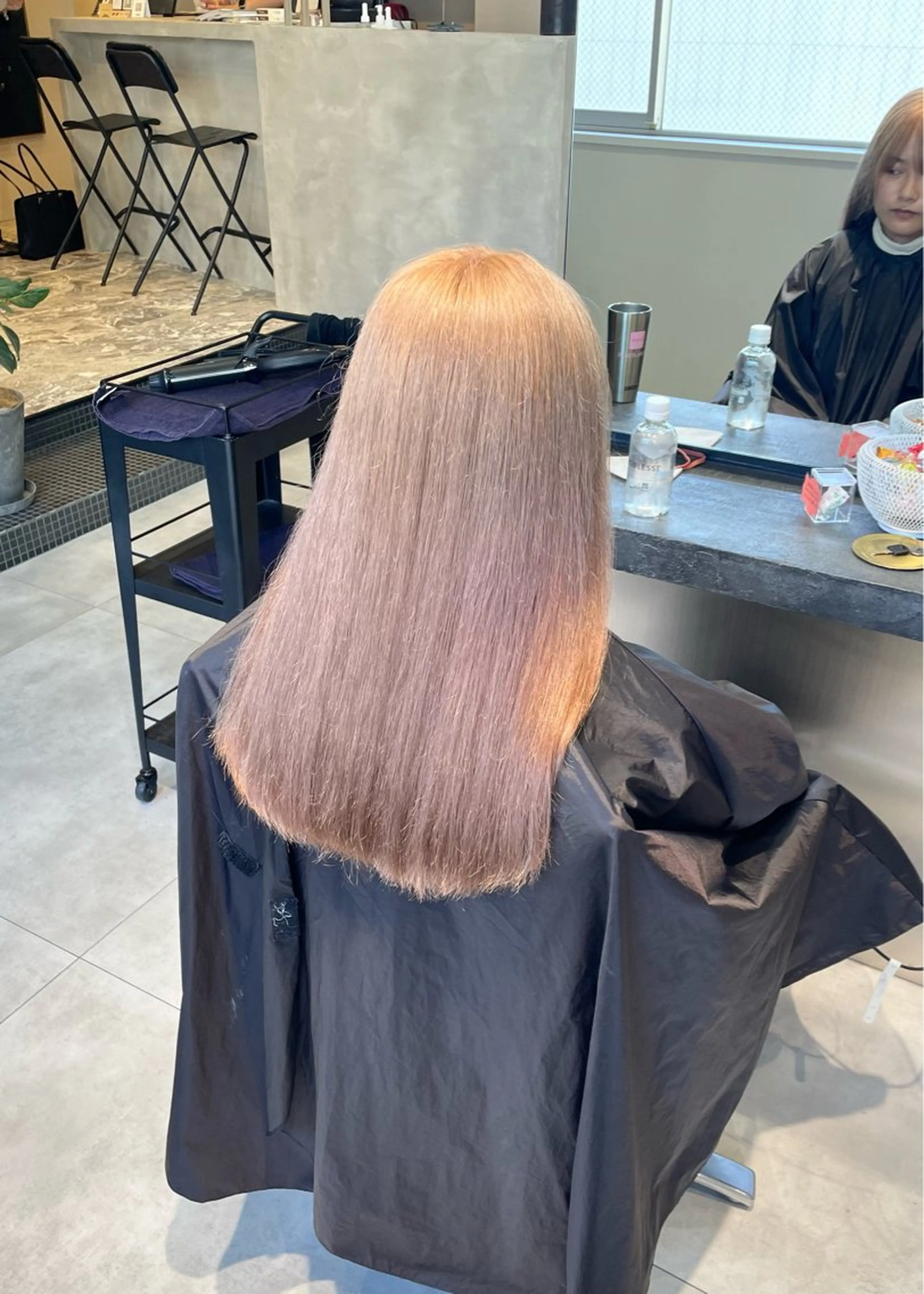 セミロング カラー ベージュカラー ミルクティーベージュ ヘアカラー トリートメント 💝ブリーチ ショート/れい💝のヘアスタイル