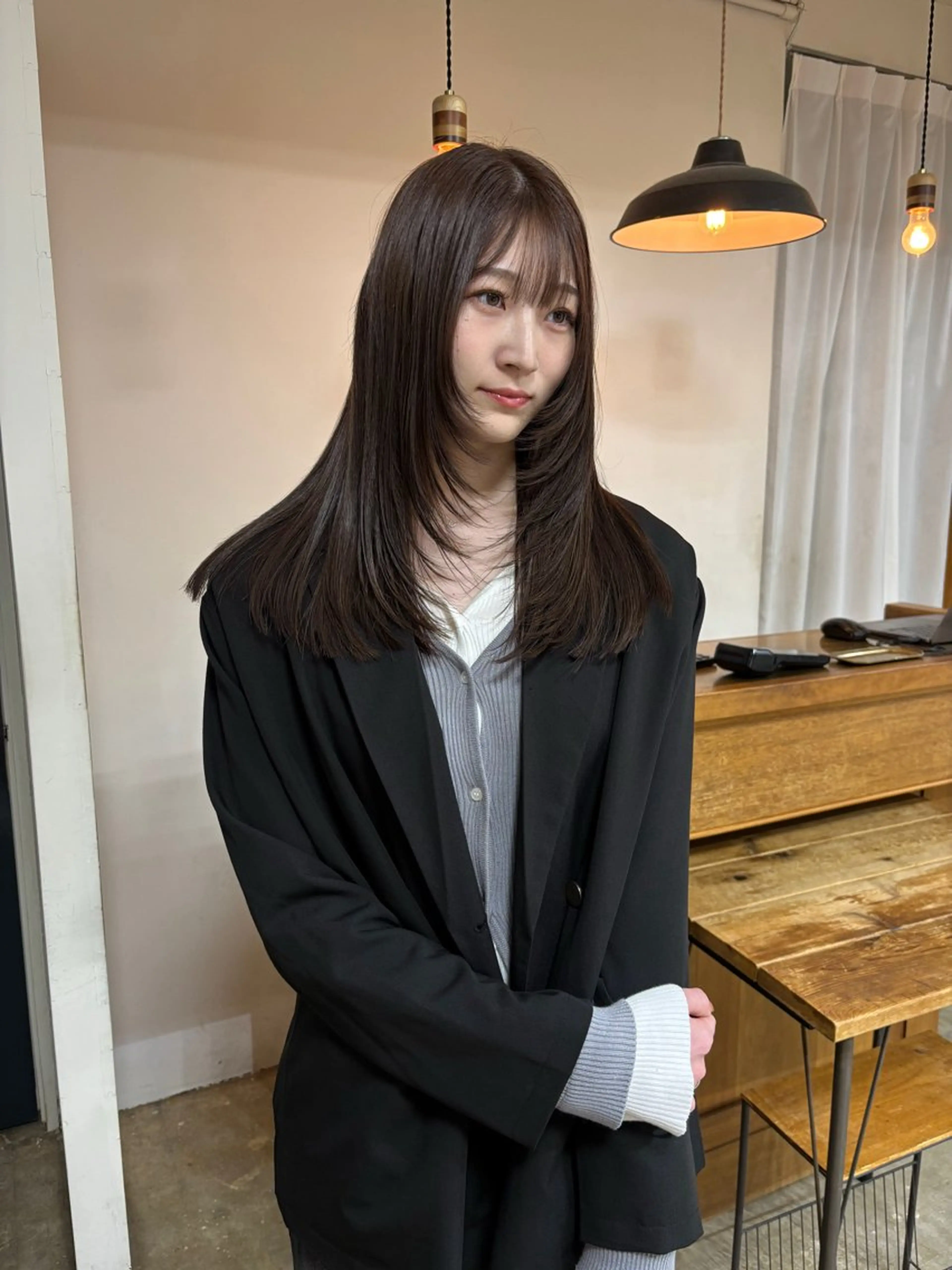 セミロング カラー カット ヘアカラー トリートメント ボブ&顔まわりレ イヤー♡TOMOE♡のヘアスタイル