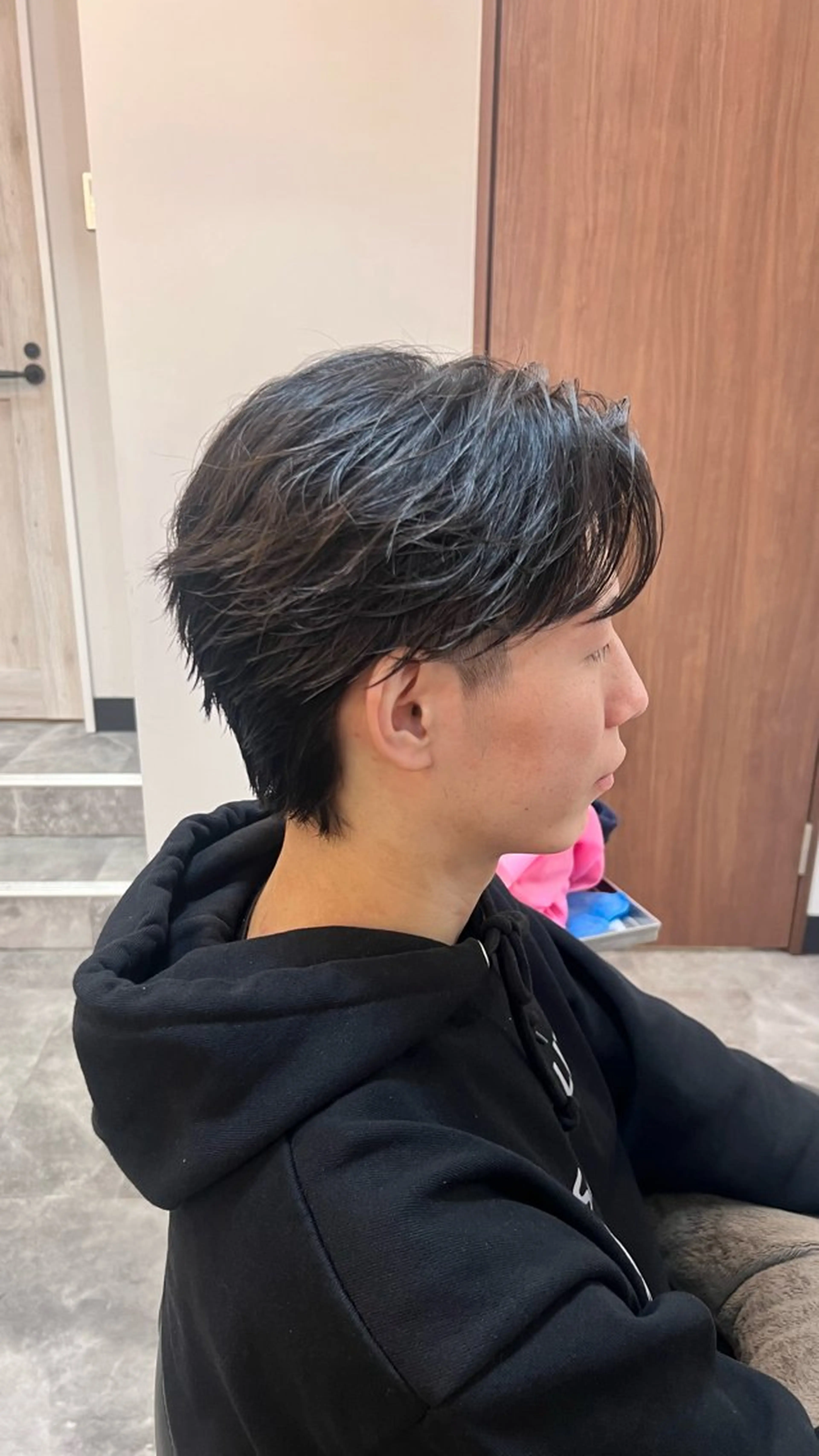 ◎ケアパーマ　 カット＋フェザーパーマ＋ケアパーマ【新宿/メンズ/垢抜け/フェザーショート/毛流れ】の写真