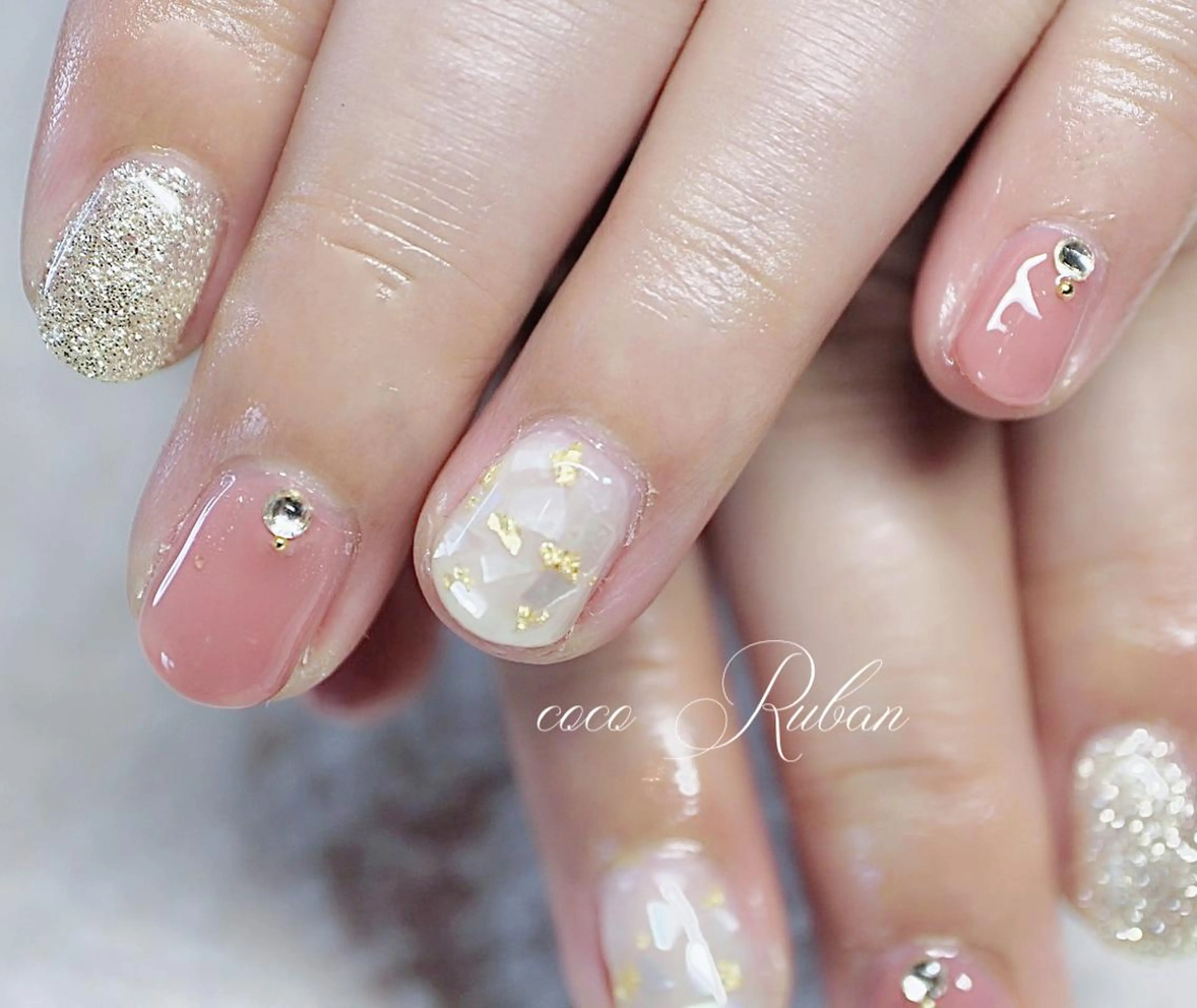 ネイル 自爪育成ネイルサロン ココリュバンのネイルデザイン