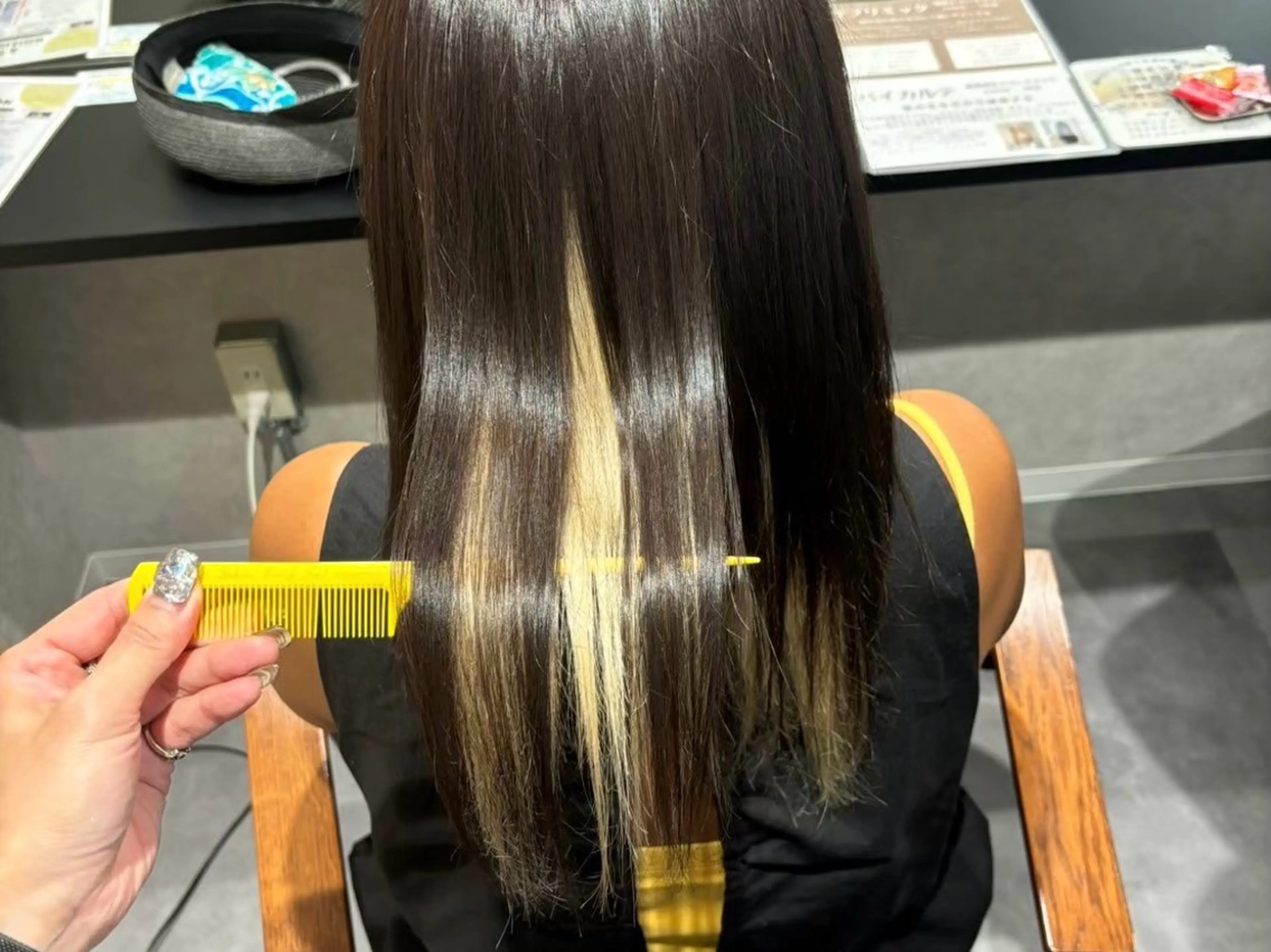 ロング カット ヘアカラー トリートメント かがみはやと 髪質改善/縮毛矯正のヘアスタイル