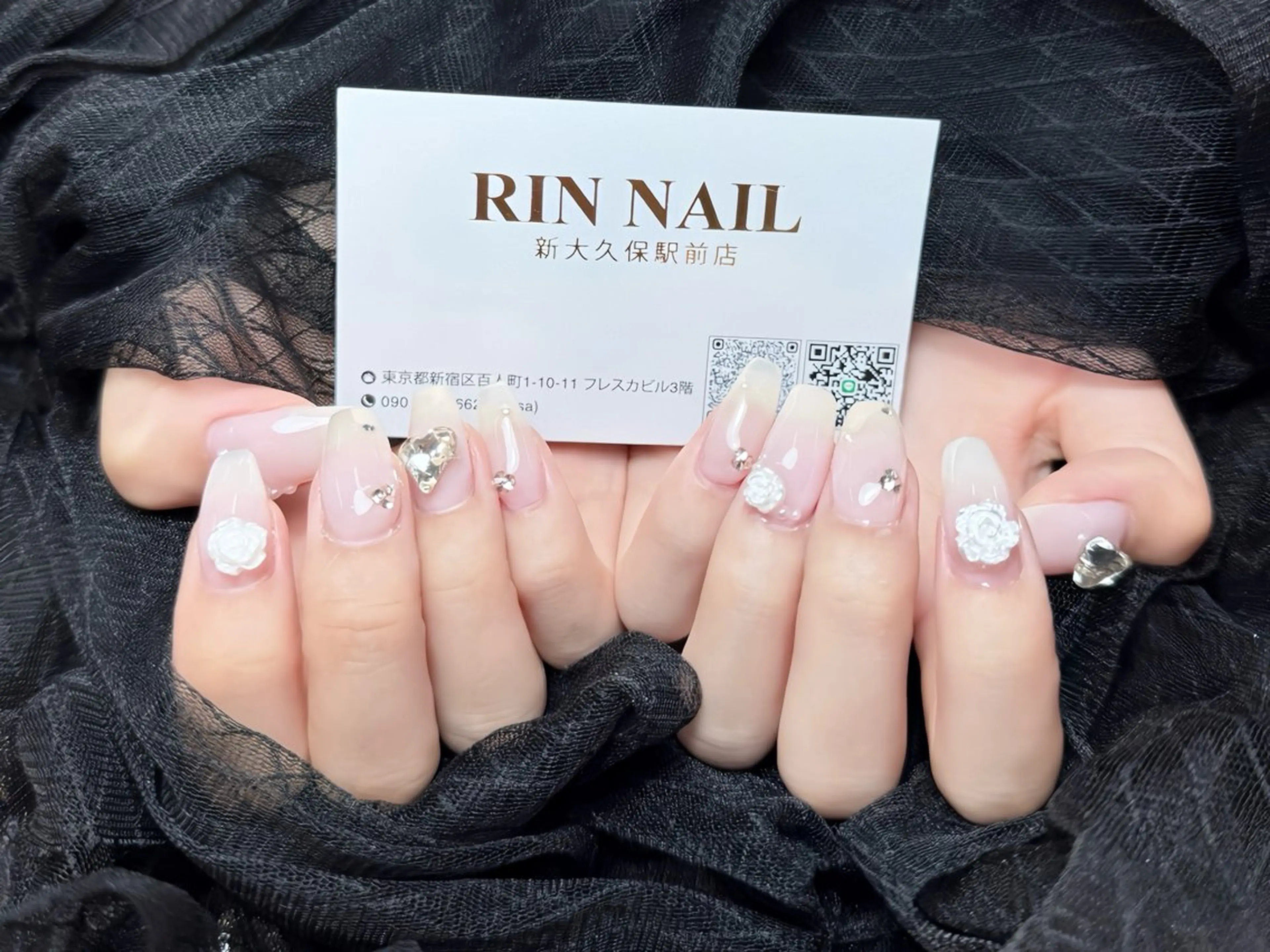 ネイル アートネイル フレンチネイル ジェルネイル 韓国ネイル ミラーネイル ハンドネイル Rin Nail 新大久保店のネイルデザイン