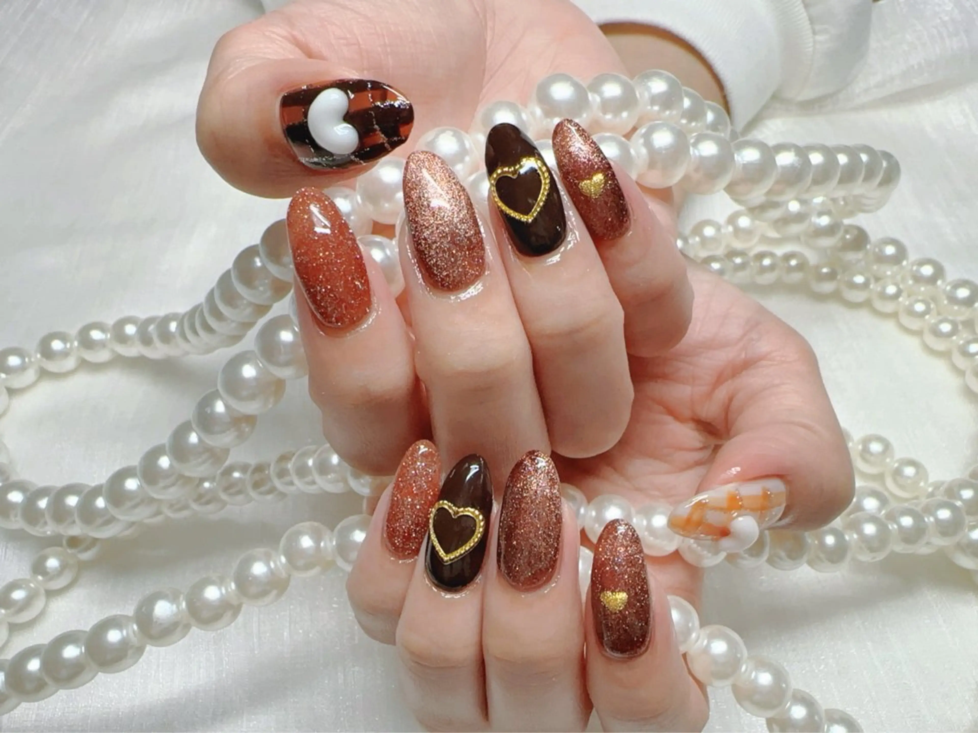 メンズ ネイル フラッシュネイル キラキラネイル マグネットネイル 持ち込み M&Y. リンリンのネイルデザイン