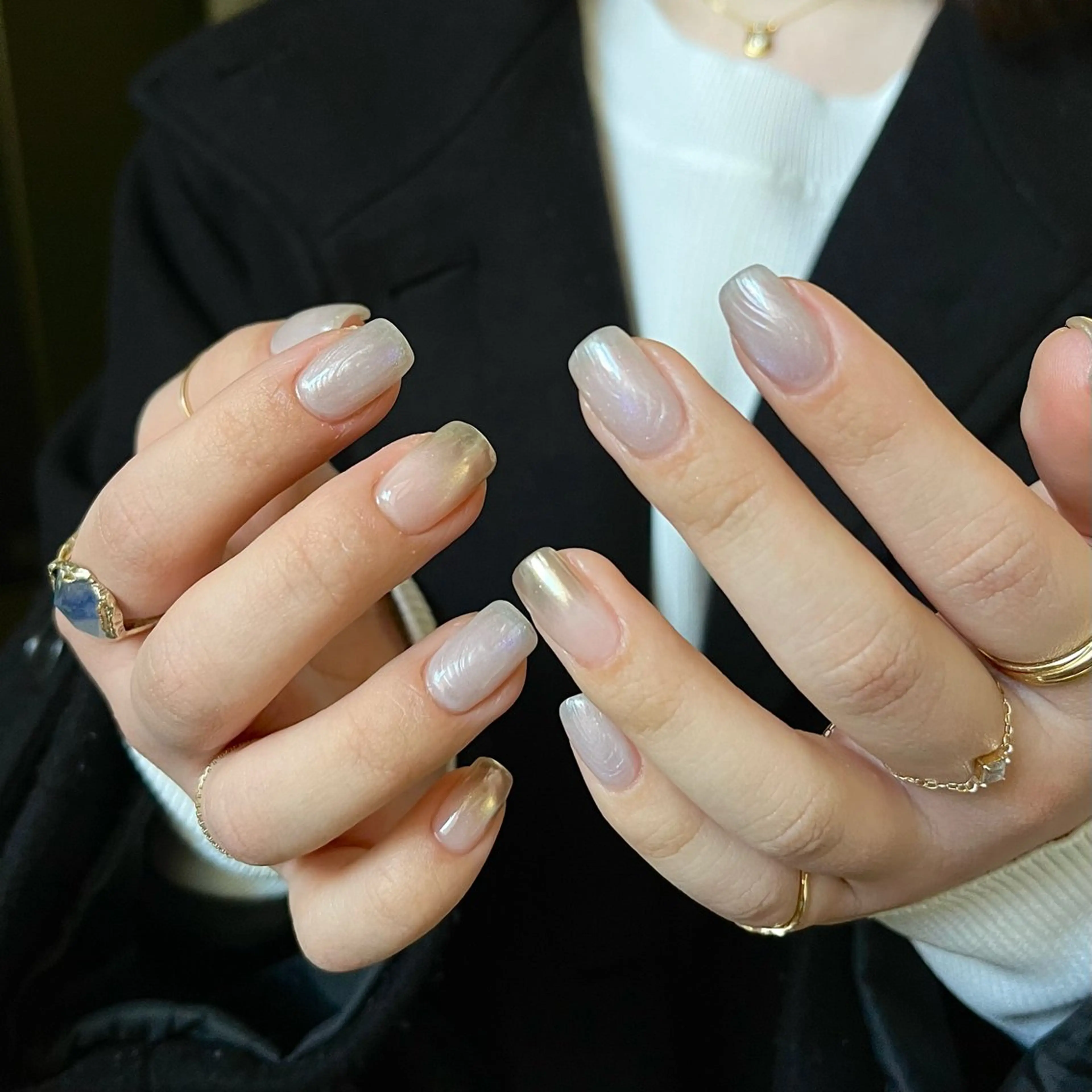 ネイル グリーン ハンドネイル vegh. nail／阿波座のネイルデザイン