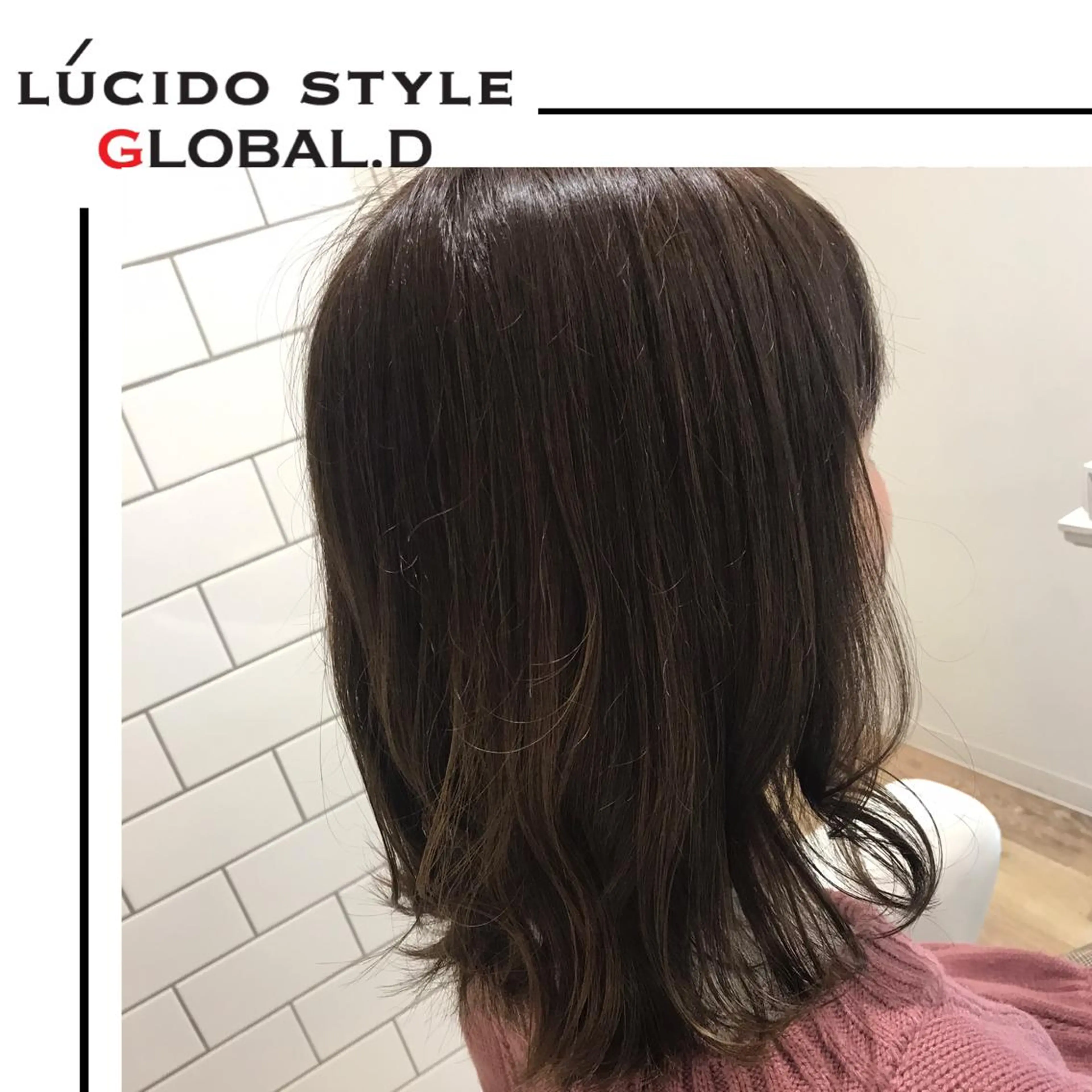 ミディアム カラー パーマ Lall  You 大阪所属・🥛洒落髪小顔cut なら龍崎🥛のヘアスタイル